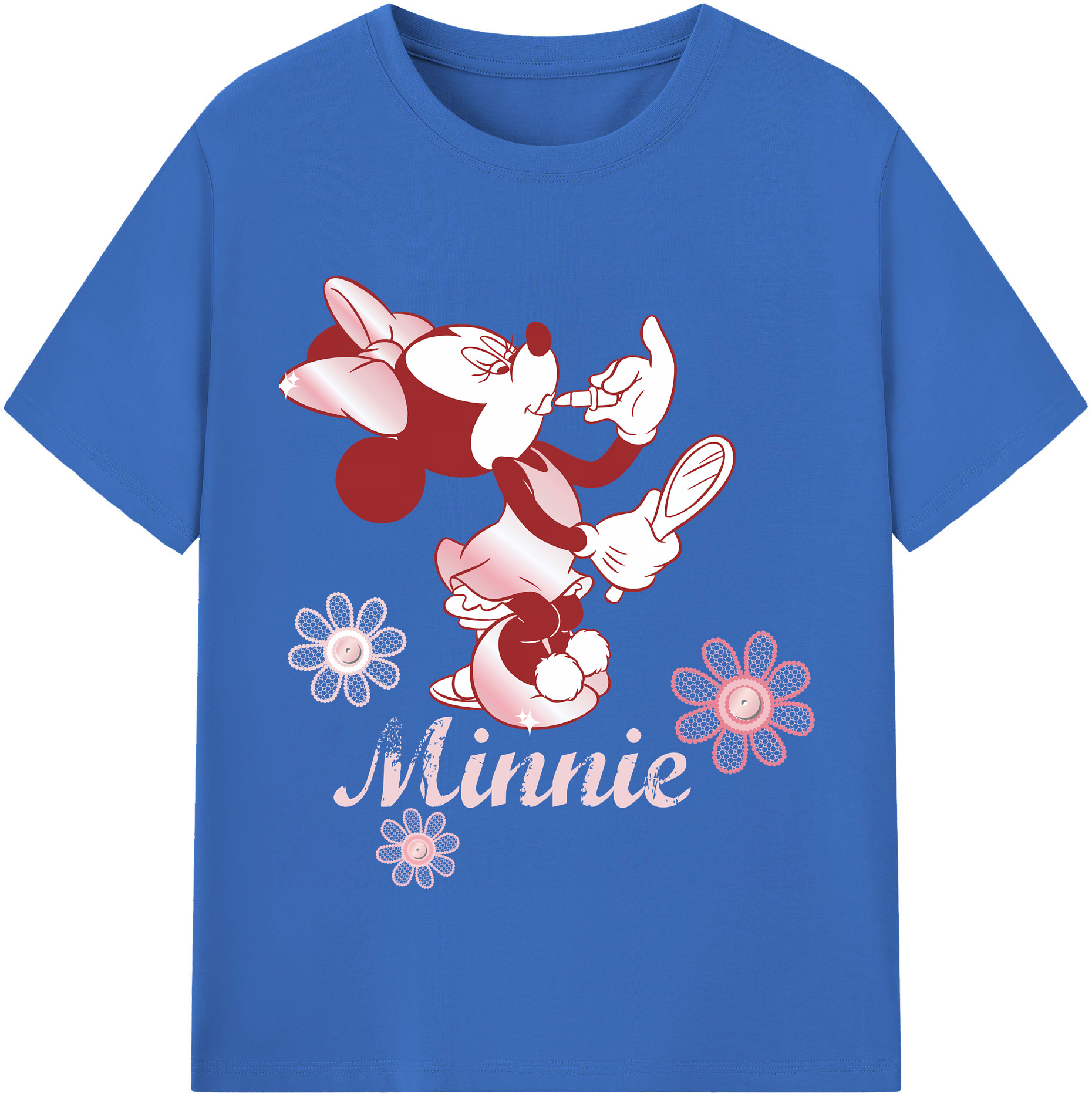 （画像用） ミッキーマウス Mickey Mouse 綿100％半袖Tシャツ（フロントプリント）