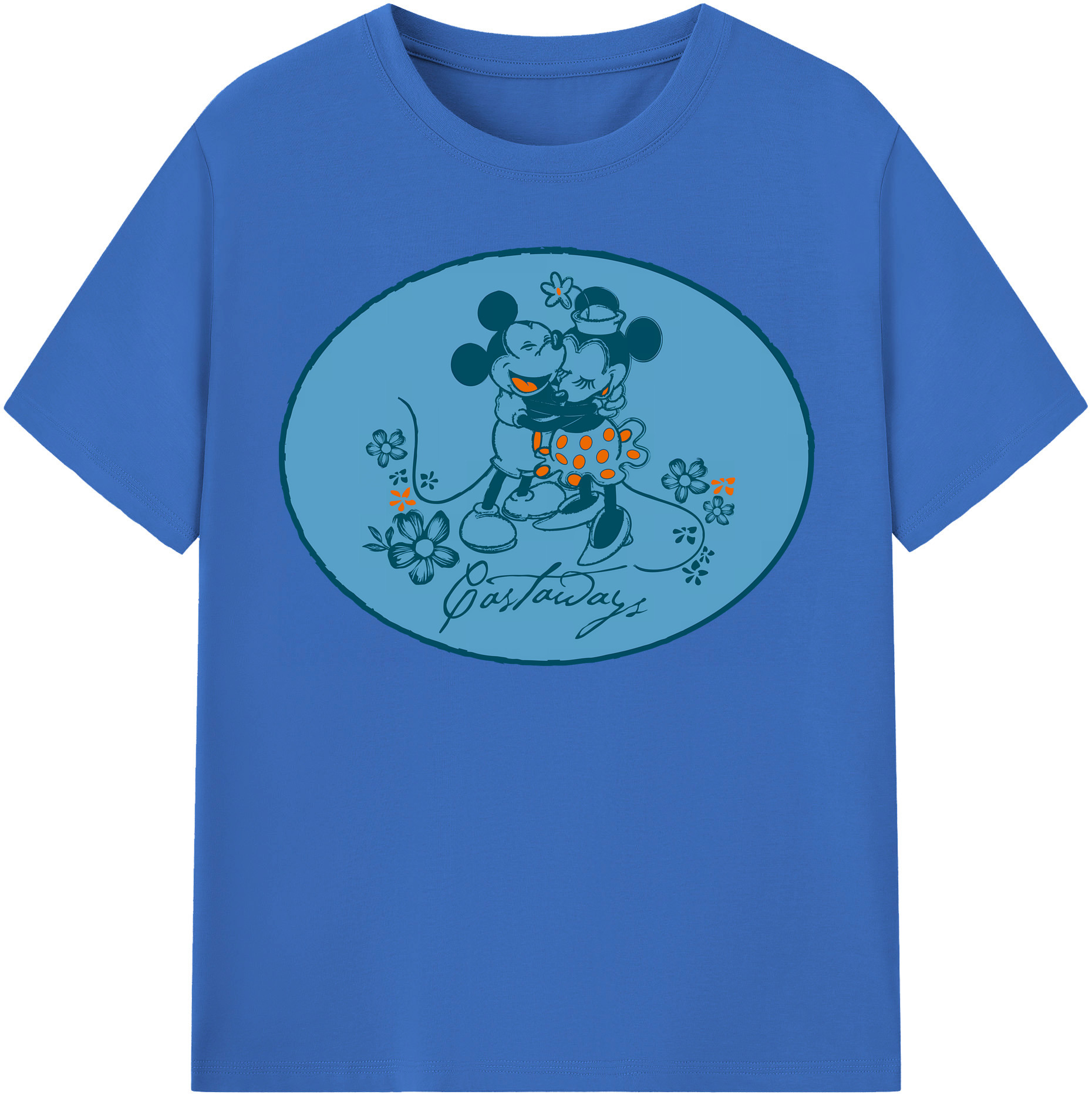 （画像用） ミッキーマウス Mickey Mouse 綿100％半袖Tシャツ（フロントプリント）