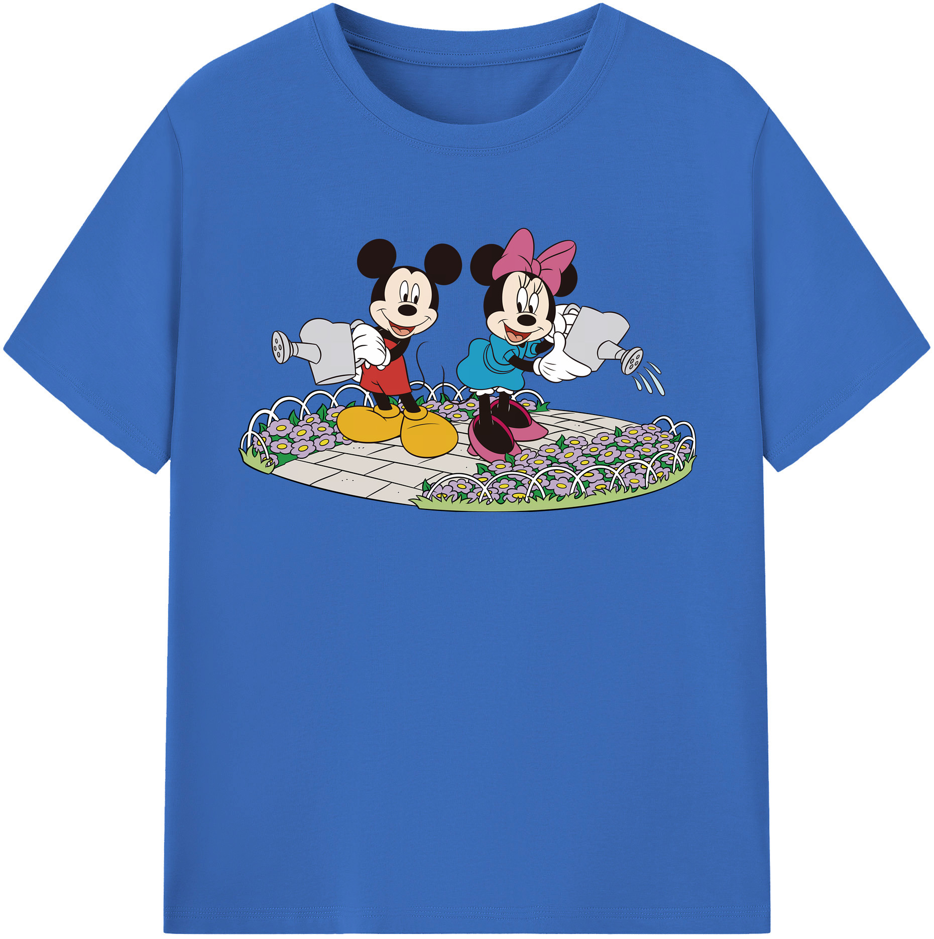 （画像用） ミッキーマウス Mickey Mouse 綿100％半袖Tシャツ（フロントプリント）