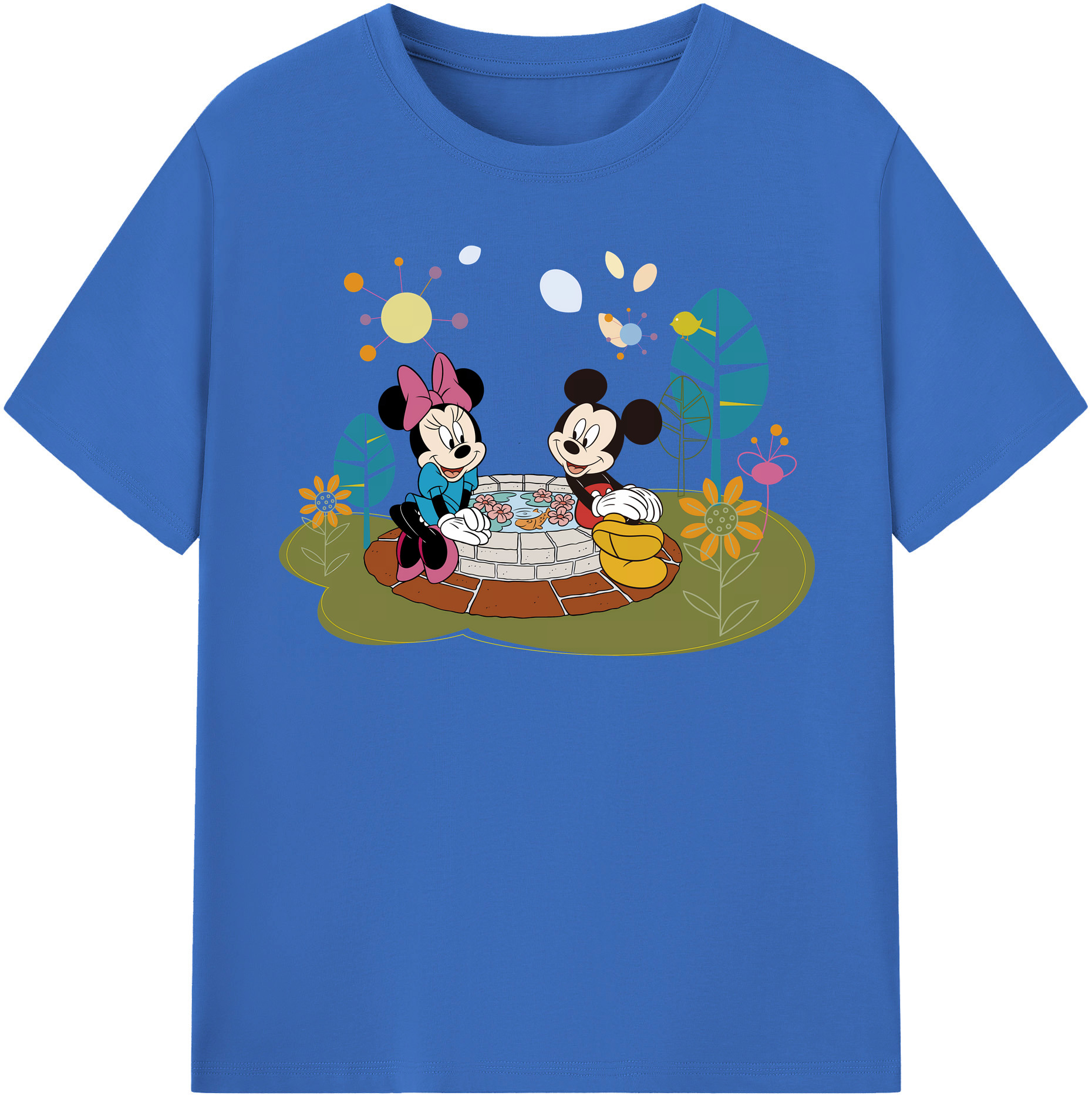 （画像用） ミッキーマウス Mickey Mouse 綿100％半袖Tシャツ（フロントプリント）