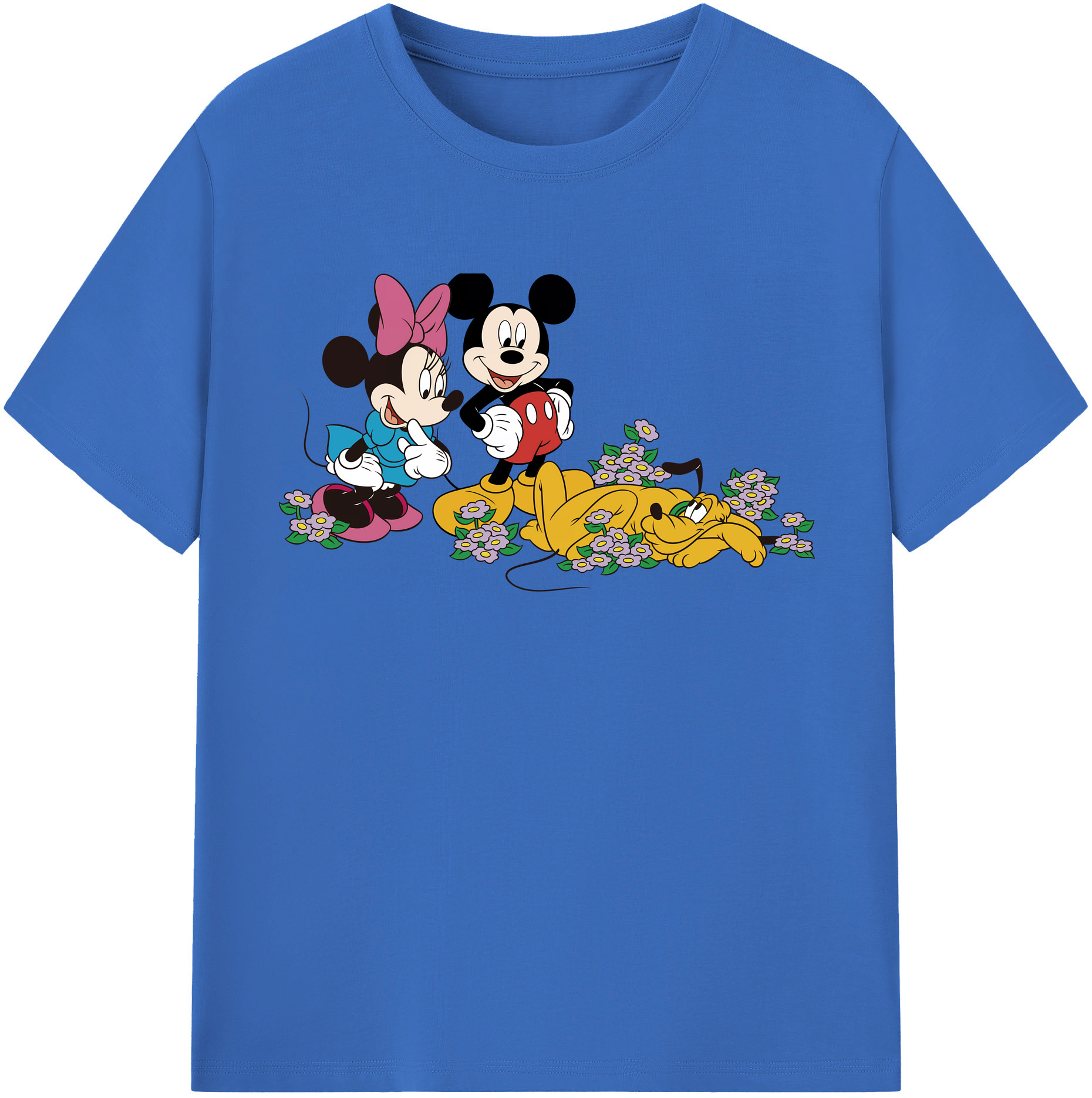（画像用） ミッキーマウス Mickey Mouse 綿100％半袖Tシャツ（フロントプリント）