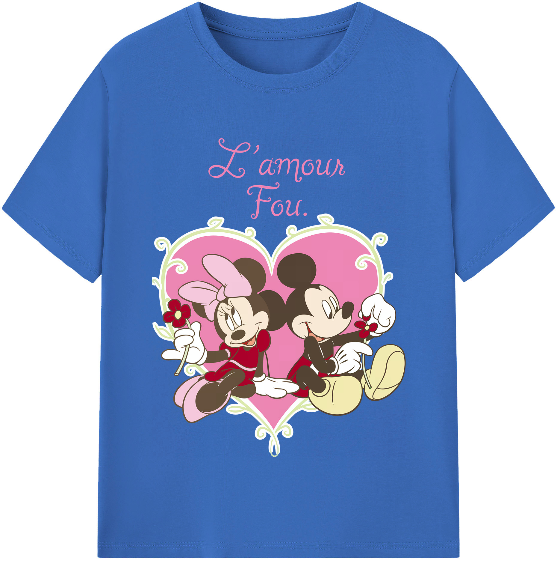 （画像用） ミッキーマウス Mickey Mouse 綿100％半袖Tシャツ（フロントプリント）
