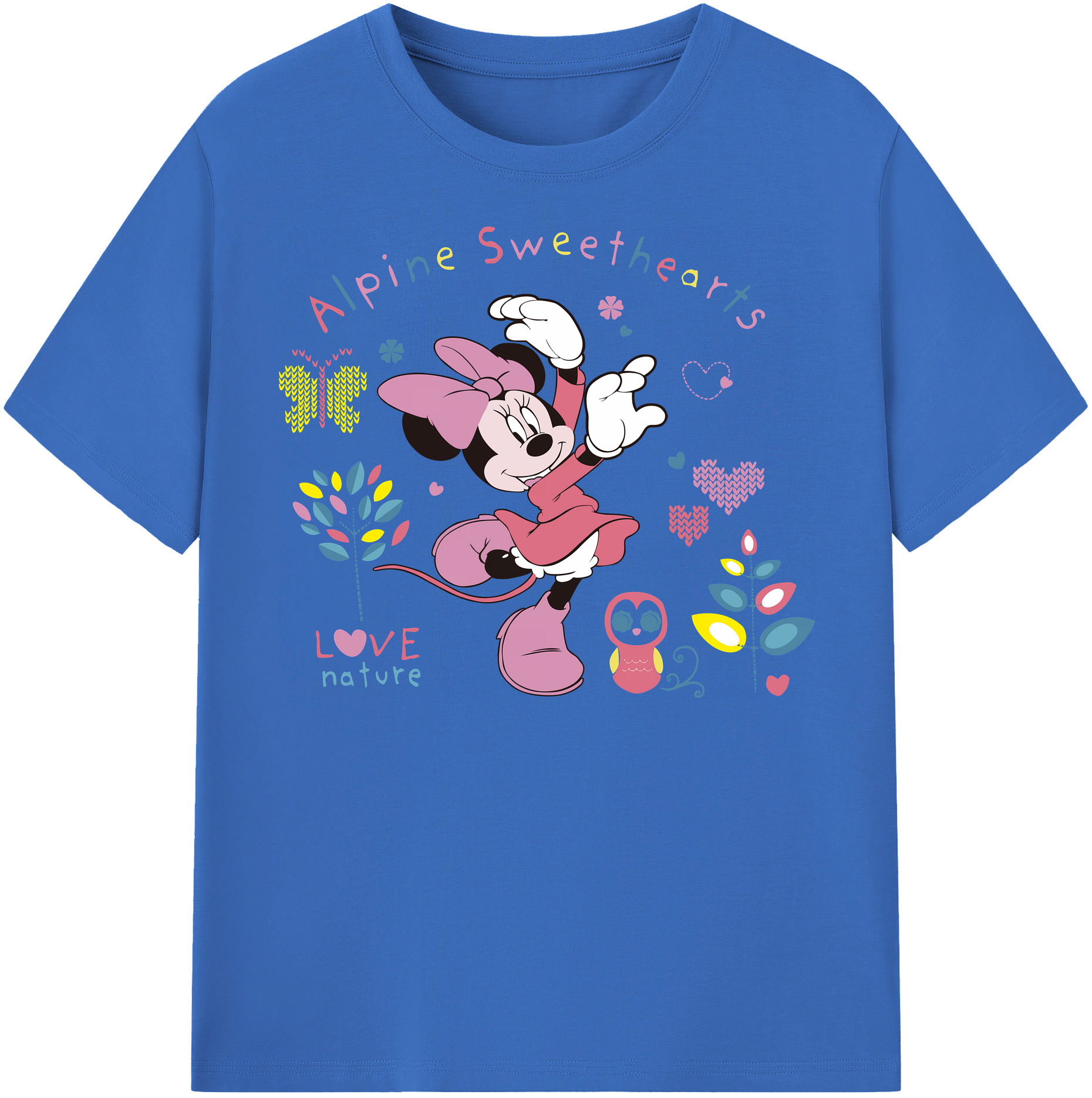 （画像用） ミッキーマウス Mickey Mouse 綿100％半袖Tシャツ（フロントプリント）