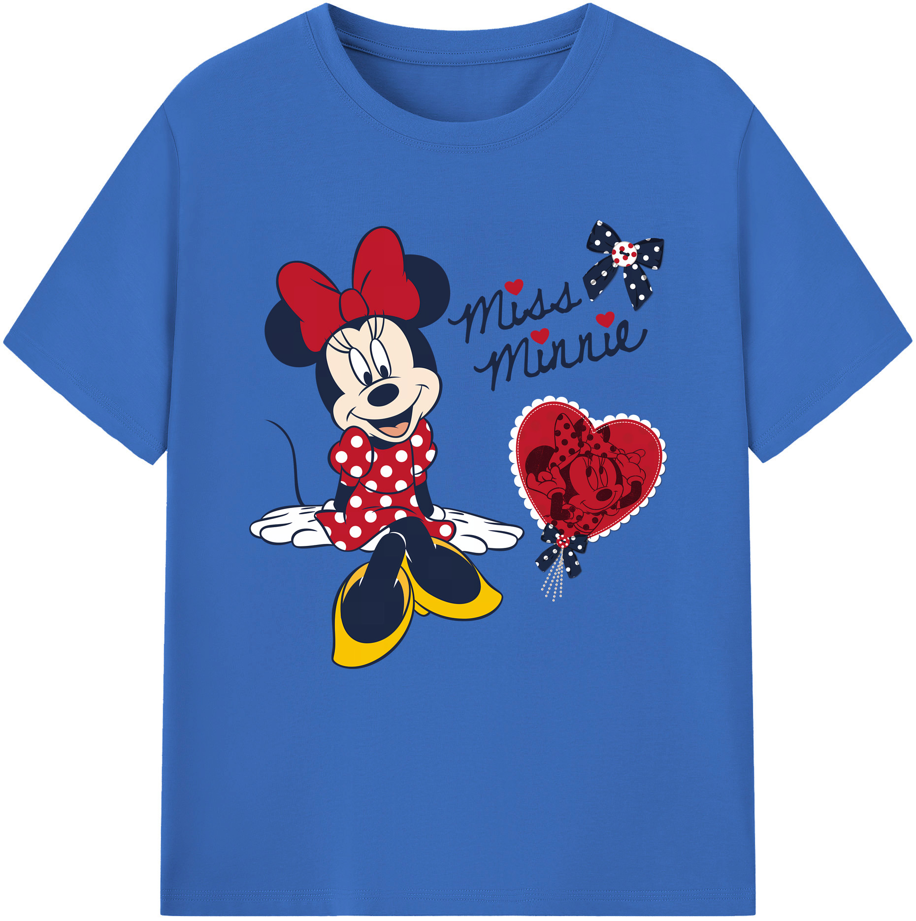 （画像用） ミッキーマウス Mickey Mouse 綿100％半袖Tシャツ（フロントプリント）