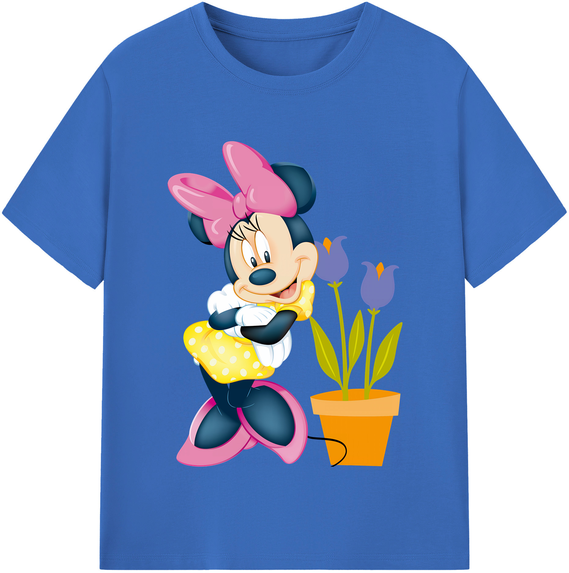 （画像用） ミッキーマウス Mickey Mouse 綿100％半袖Tシャツ（フロントプリント）