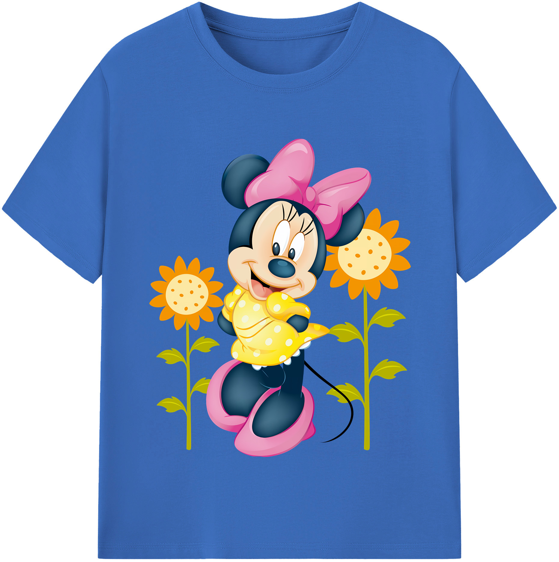 （画像用） ミッキーマウス Mickey Mouse 綿100％半袖Tシャツ（フロントプリント）