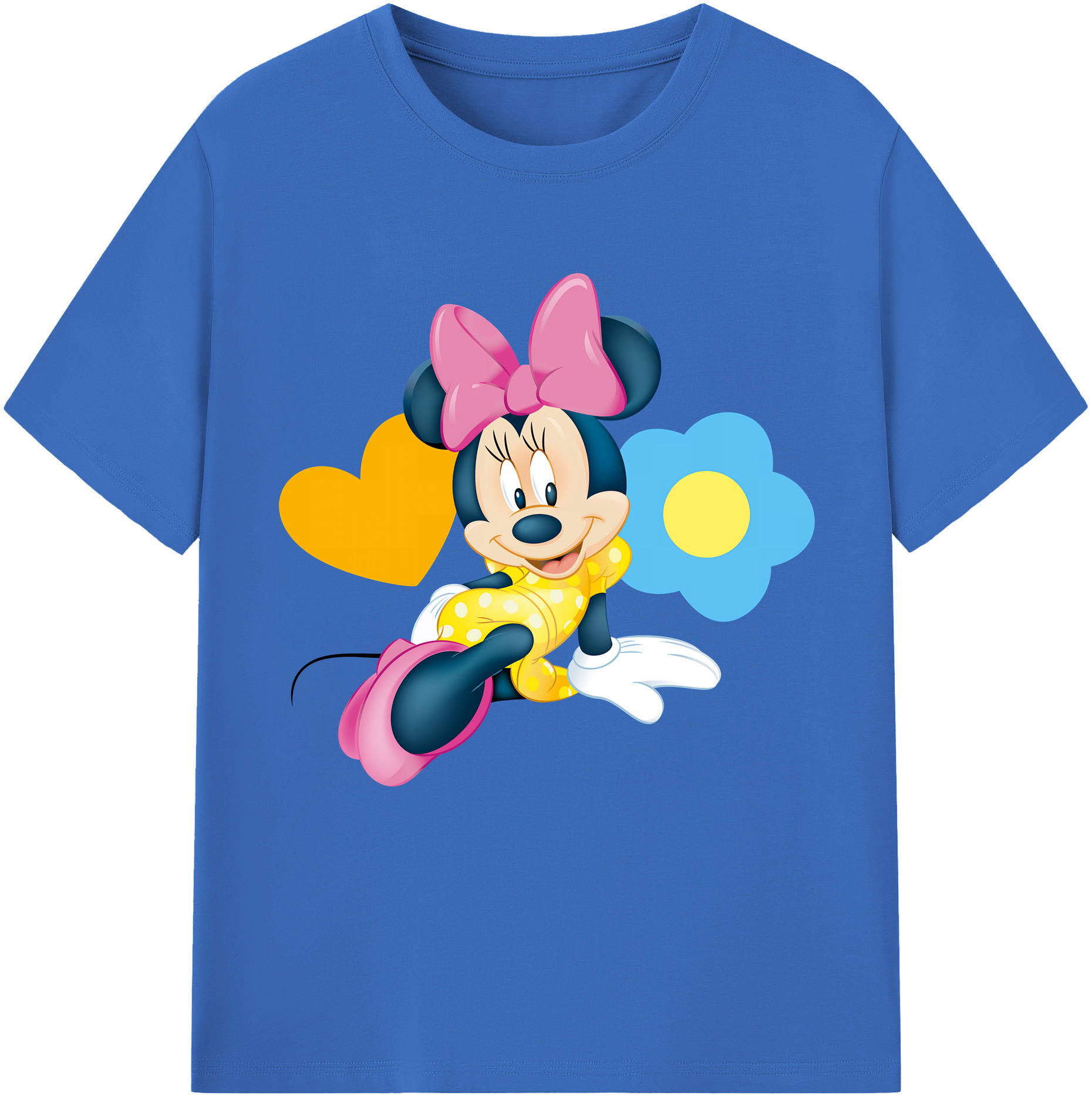 （画像用） ミッキーマウス Mickey Mouse 綿100％半袖Tシャツ（フロントプリント）