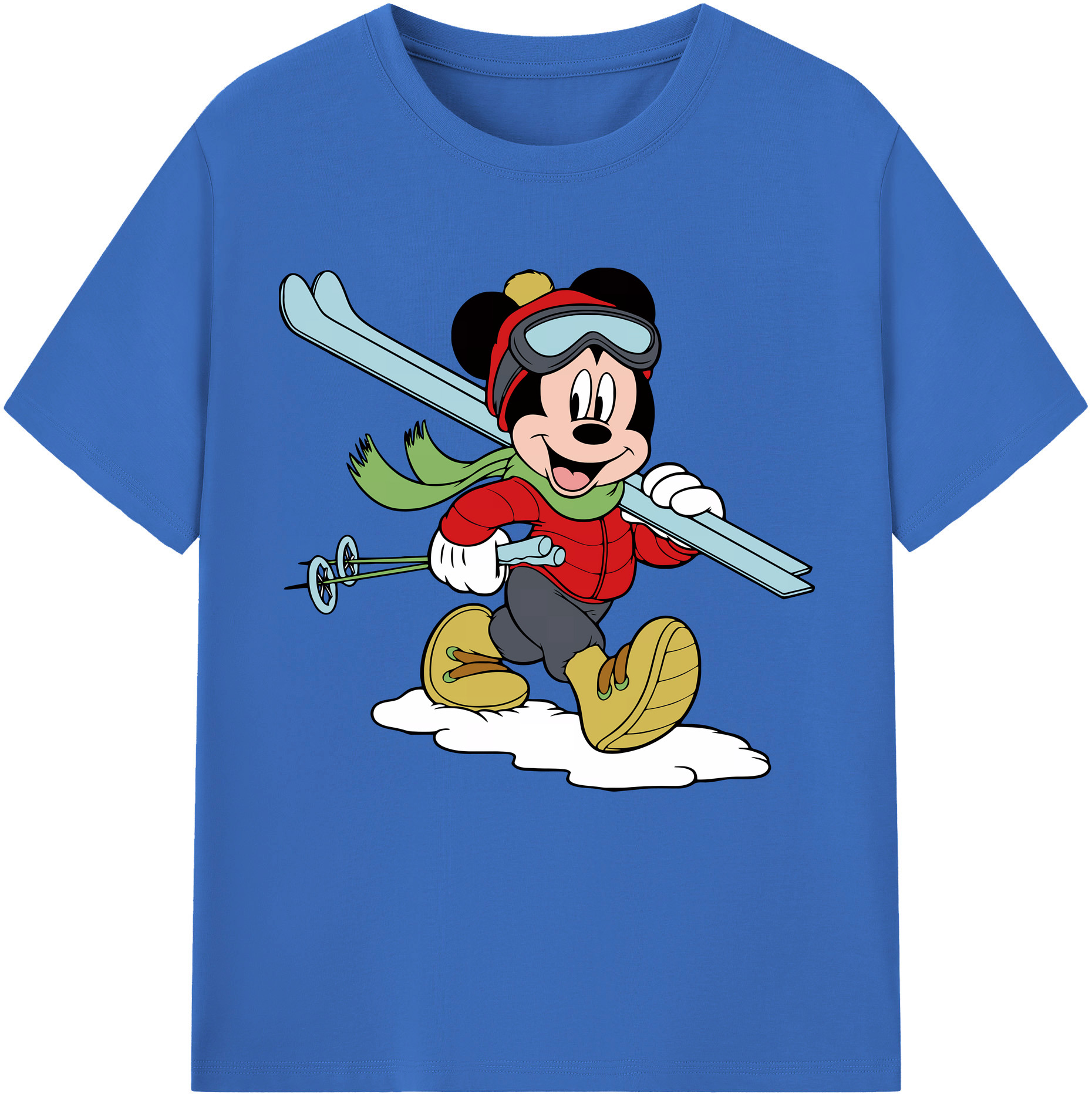 （画像用） ミッキーマウス Mickey Mouse 綿100％半袖Tシャツ（フロントプリント）