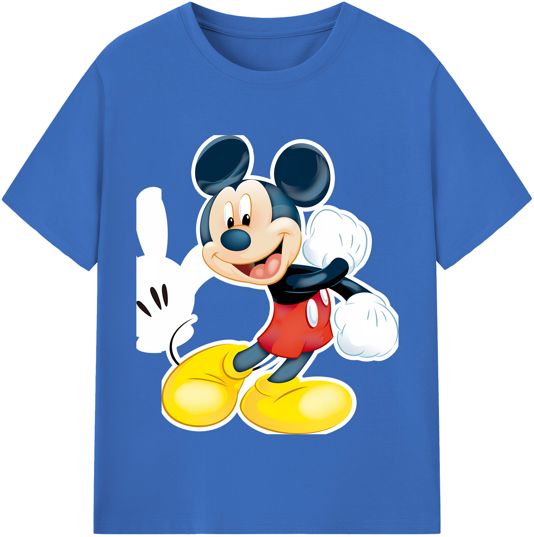 （画像用） ミッキーマウス Mickey Mouse 綿100％半袖Tシャツ（フロントプリント）
