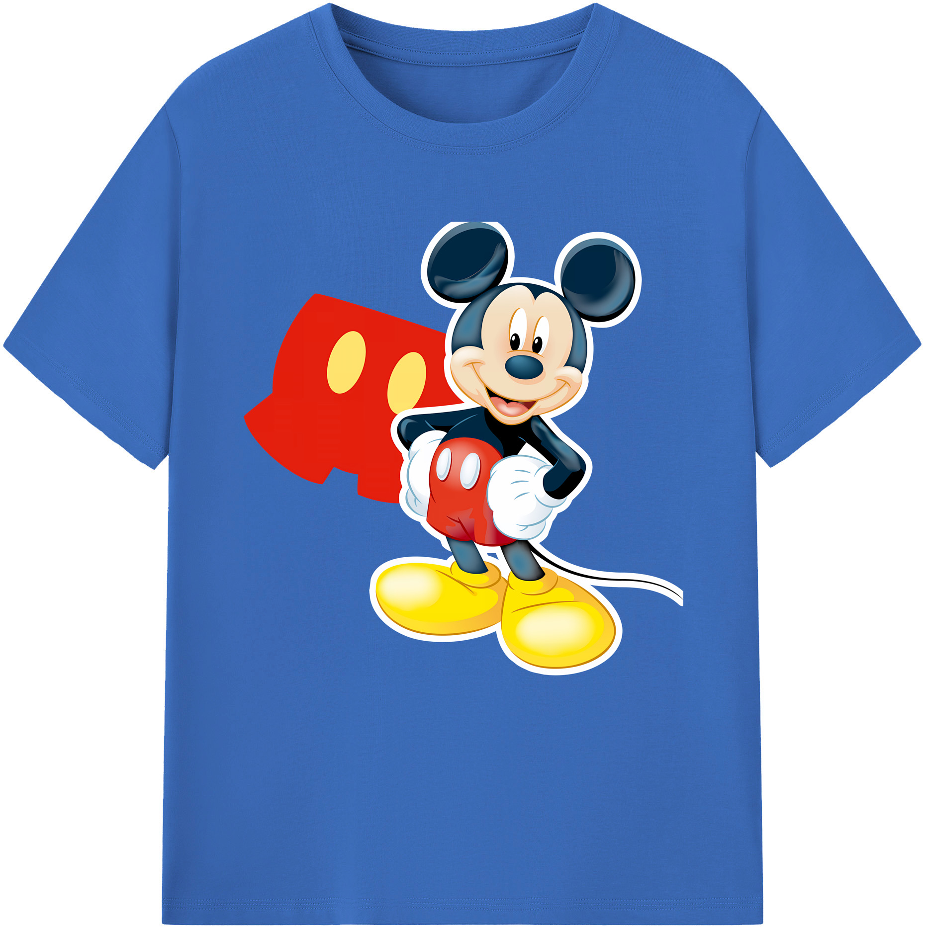 （画像用） ミッキーマウス Mickey Mouse 綿100％半袖Tシャツ（フロントプリント）