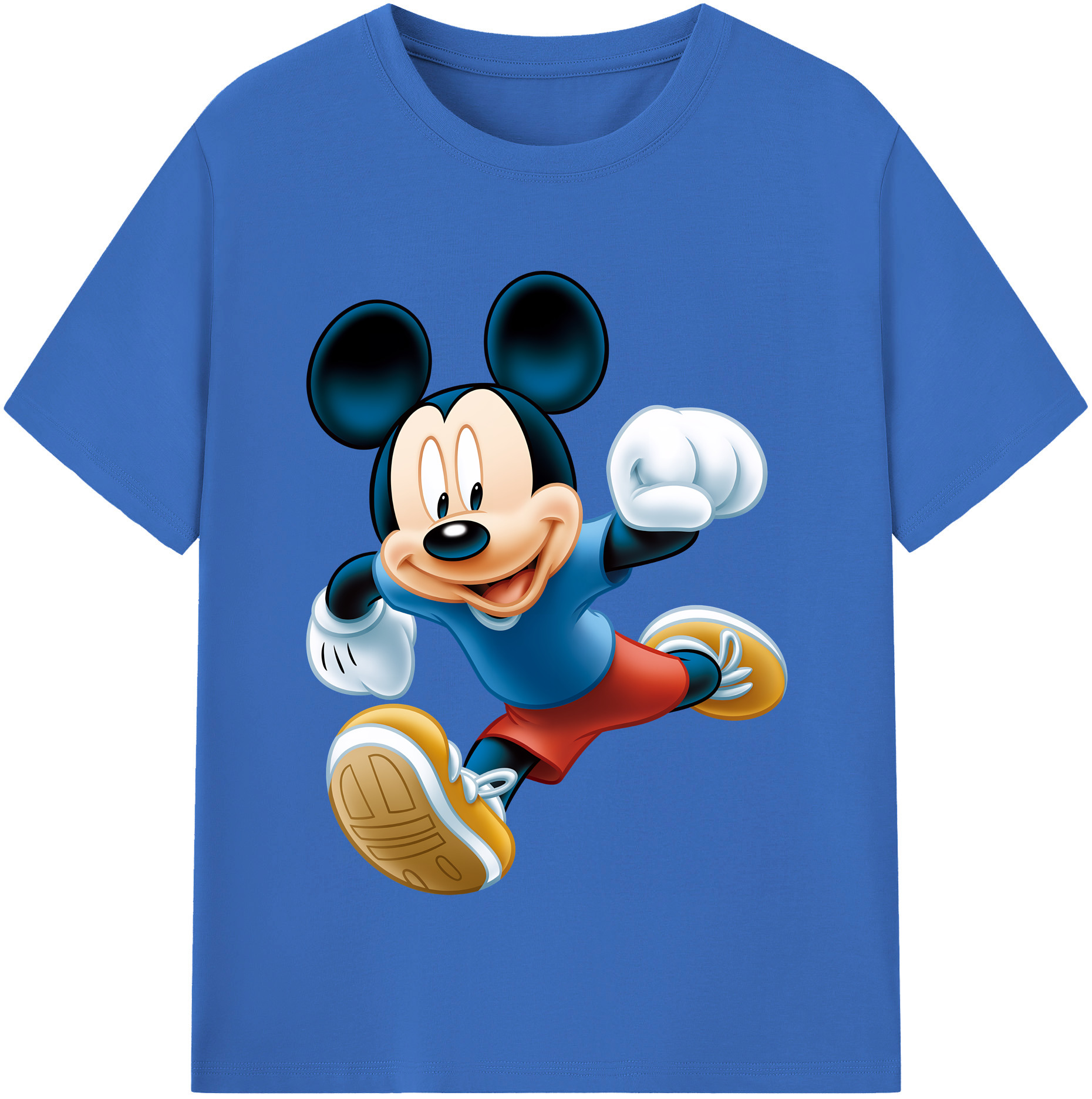 （画像用） ミッキーマウス Mickey Mouse 綿100％半袖Tシャツ（フロントプリント）