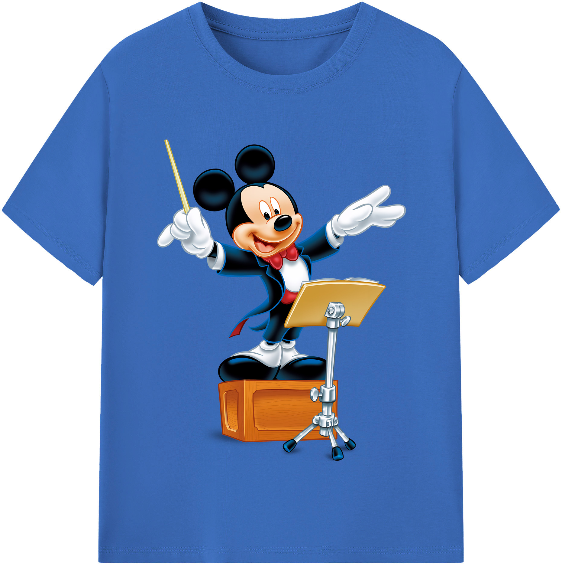 （画像用） ミッキーマウス Mickey Mouse 綿100％半袖Tシャツ（フロントプリント）