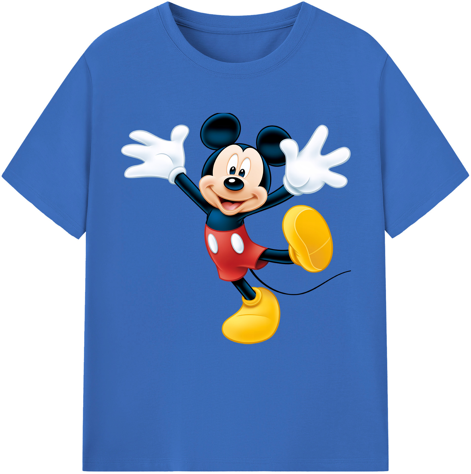 （画像用） ミッキーマウス Mickey Mouse 綿100％半袖Tシャツ（フロントプリント）