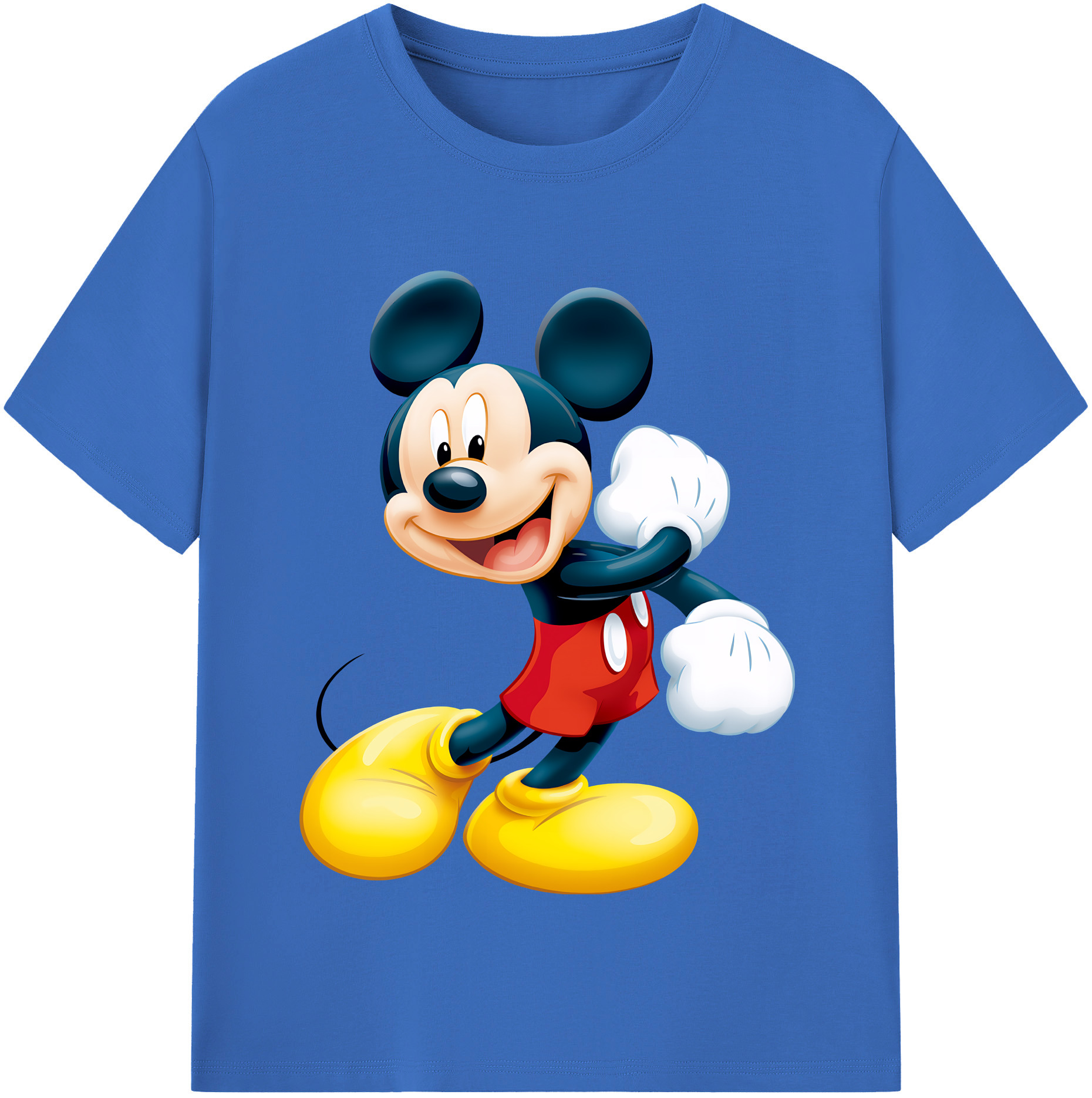 （画像用） ミッキーマウス Mickey Mouse 綿100％半袖Tシャツ（フロントプリント）