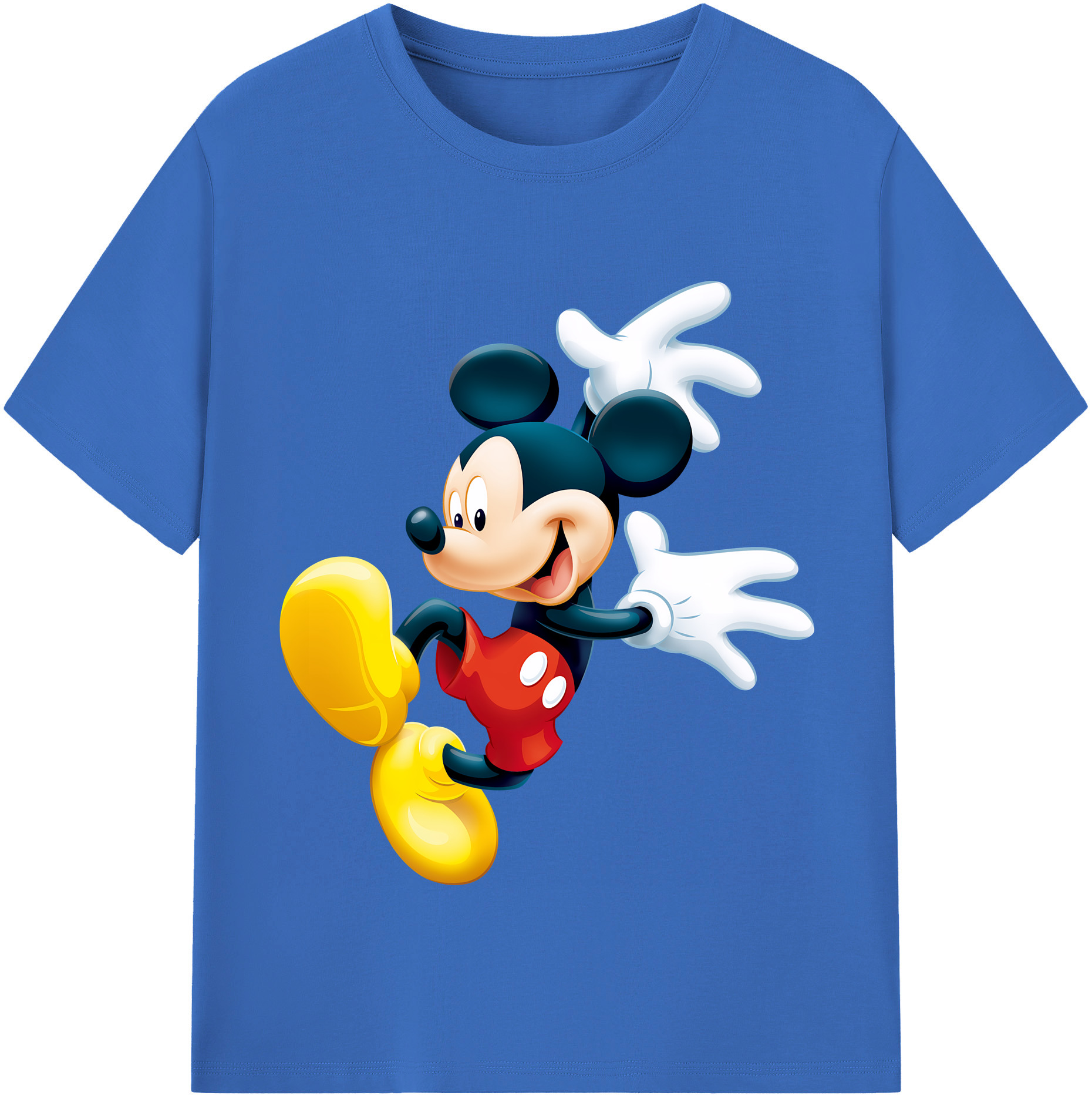 （画像用） ミッキーマウス Mickey Mouse 綿100％半袖Tシャツ（フロントプリント）
