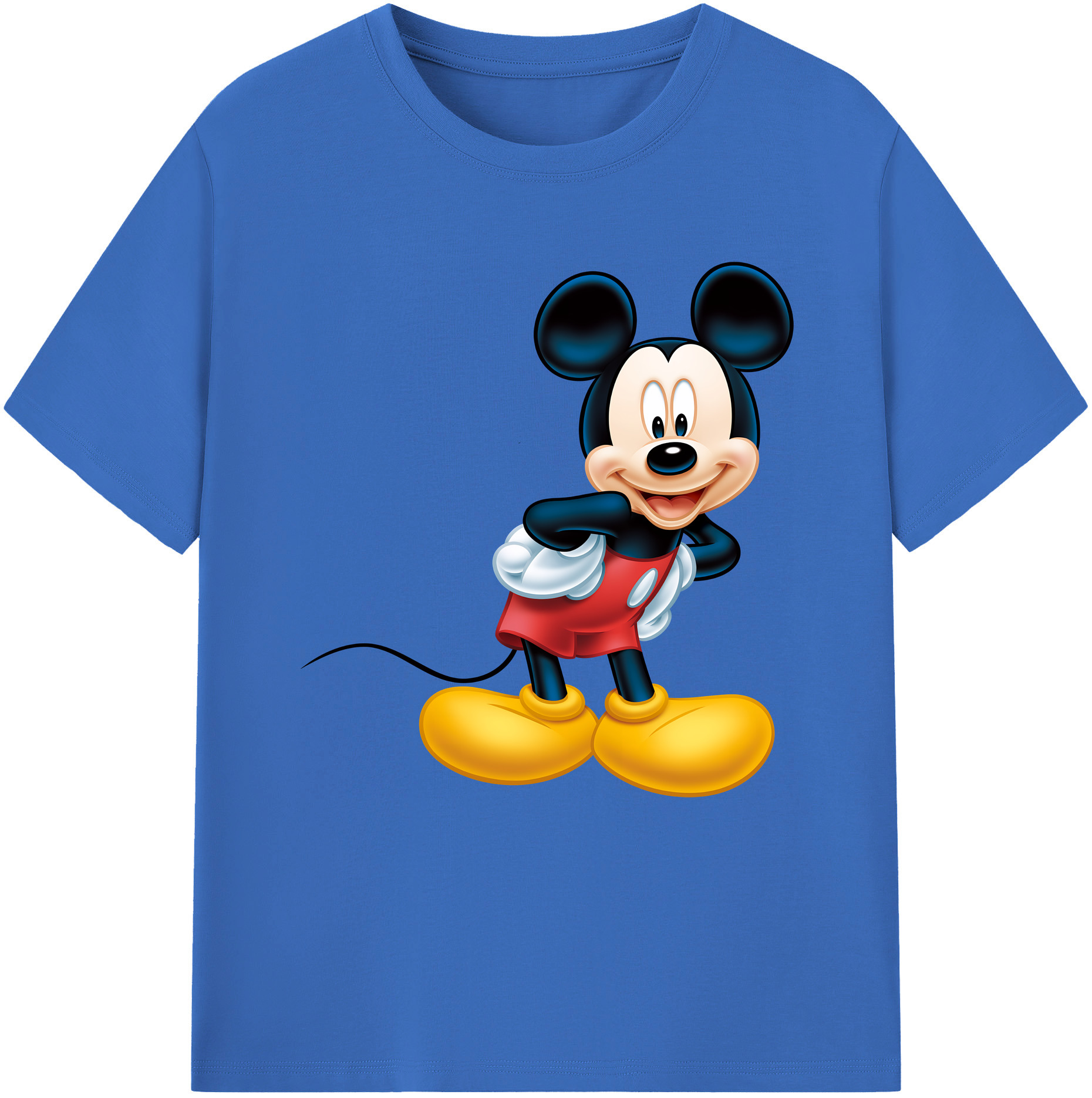 （画像用） ミッキーマウス Mickey Mouse 綿100％半袖Tシャツ（フロントプリント）