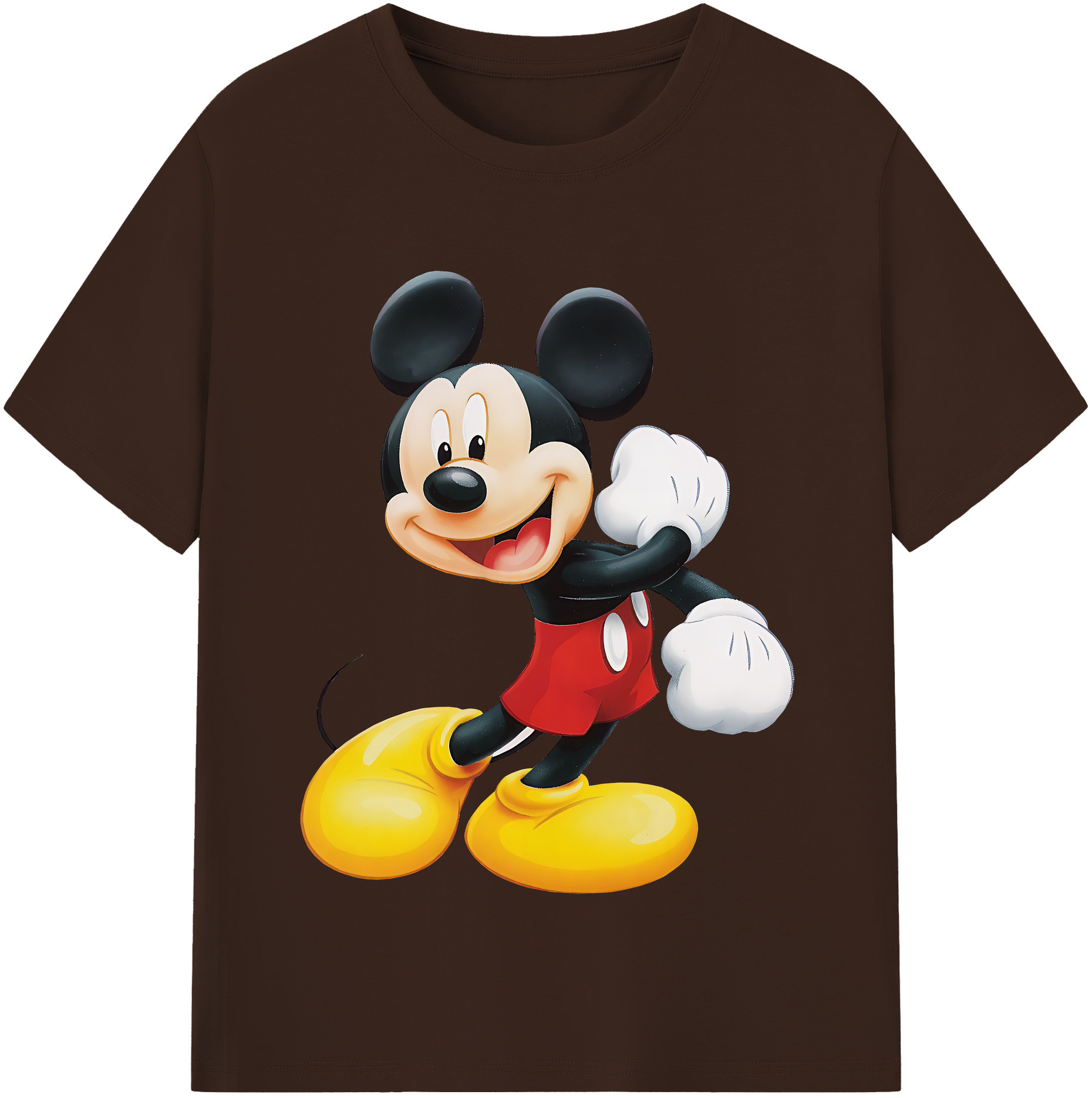 （画像用） ミッキーマウス Mickey Mouse 綿100％半袖Tシャツ（フロントプリント）