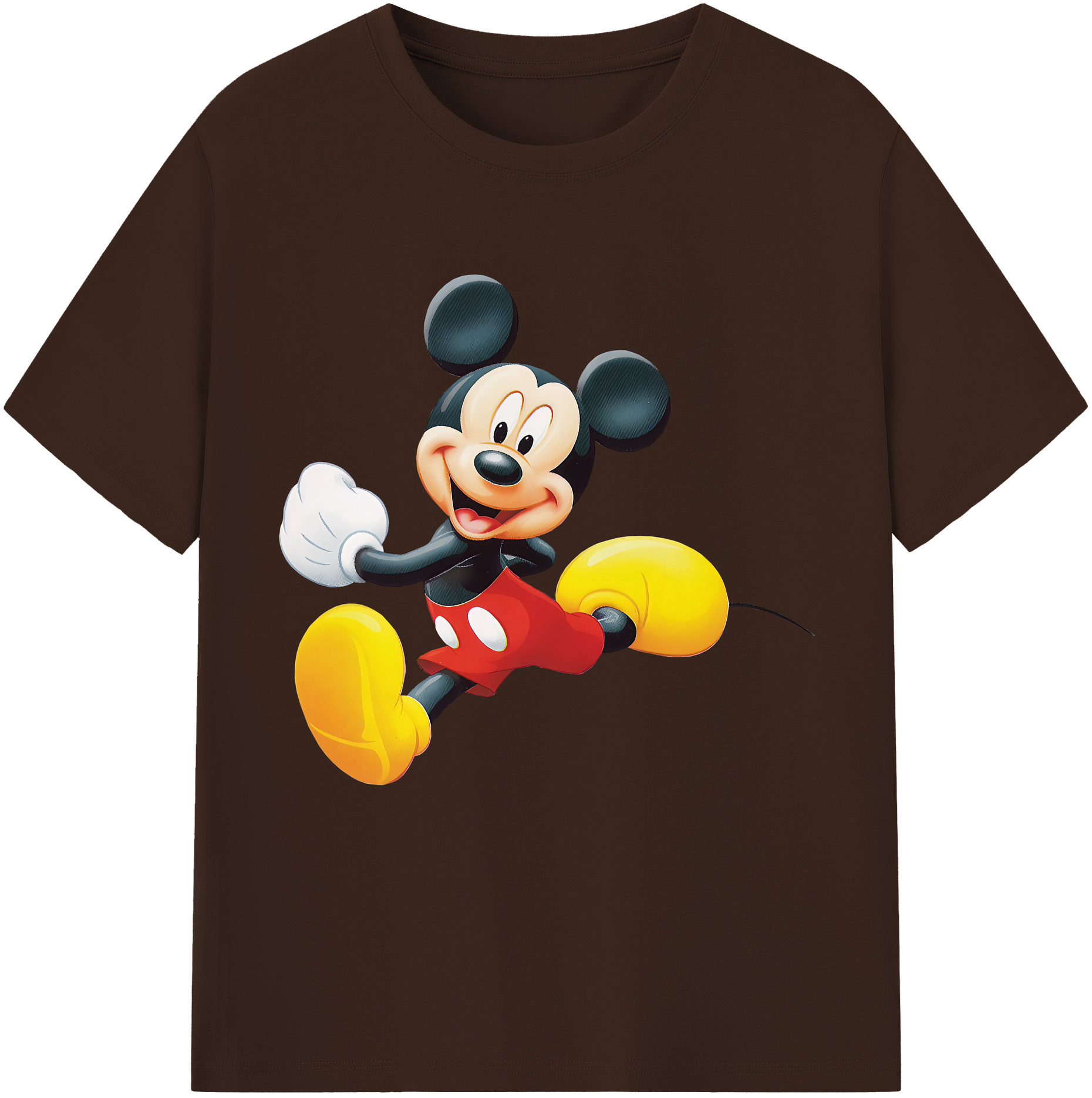 （画像用） ミッキーマウス Mickey Mouse 綿100％半袖Tシャツ（フロントプリント）