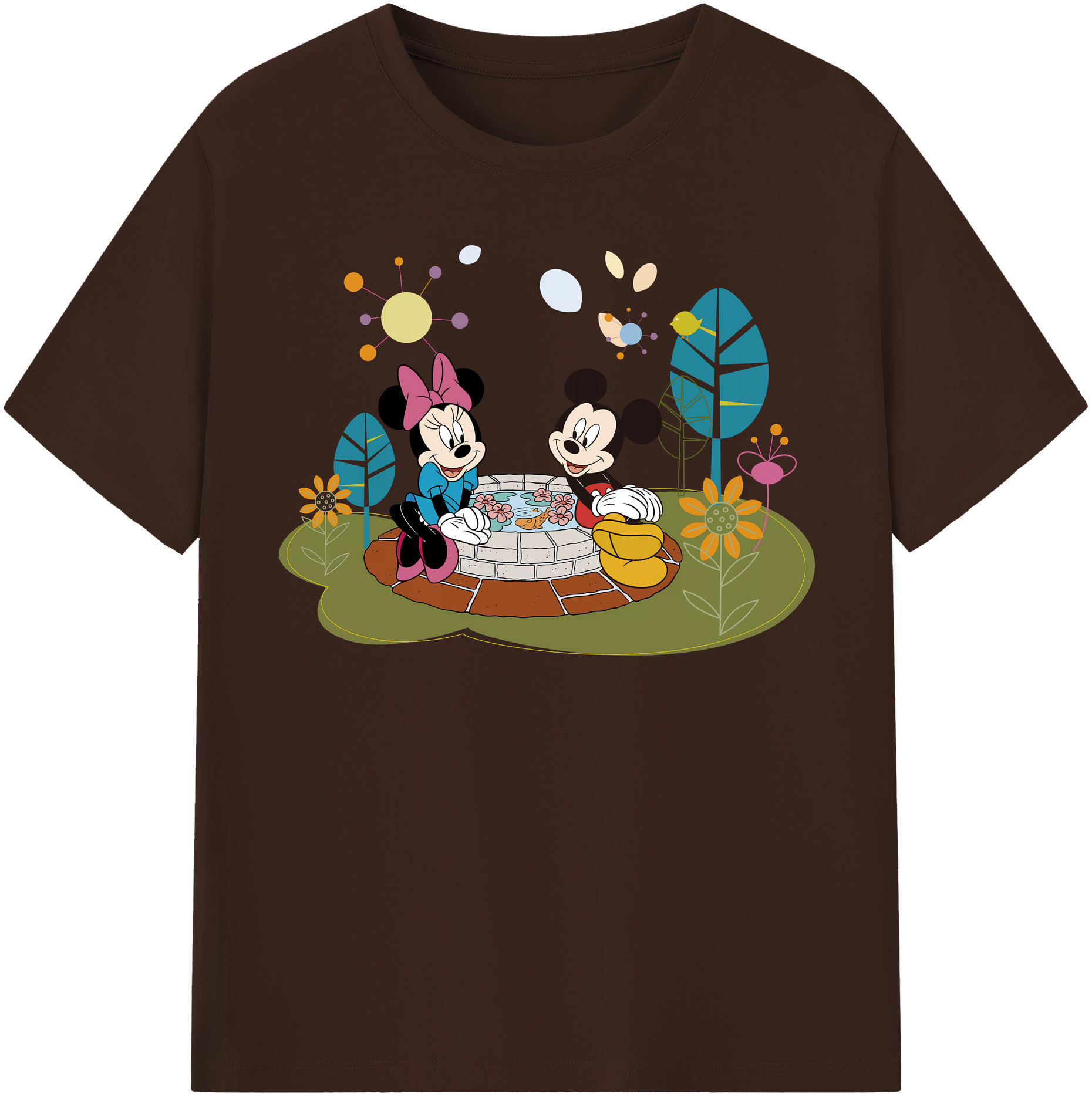 （画像用） ミッキーマウス Mickey Mouse 綿100％半袖Tシャツ（フロントプリント）