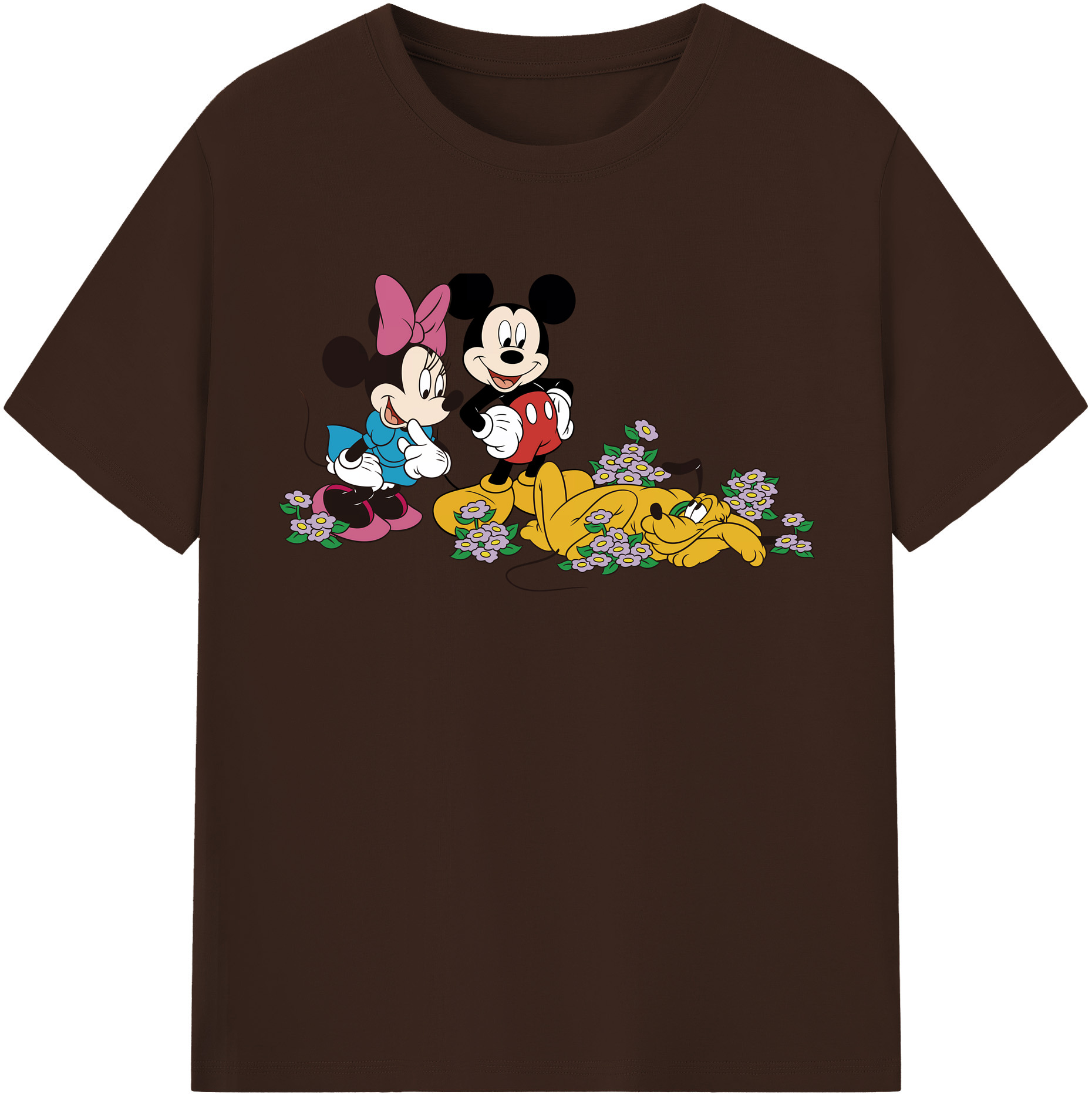 （画像用） ミッキーマウス Mickey Mouse 綿100％半袖Tシャツ（フロントプリント）