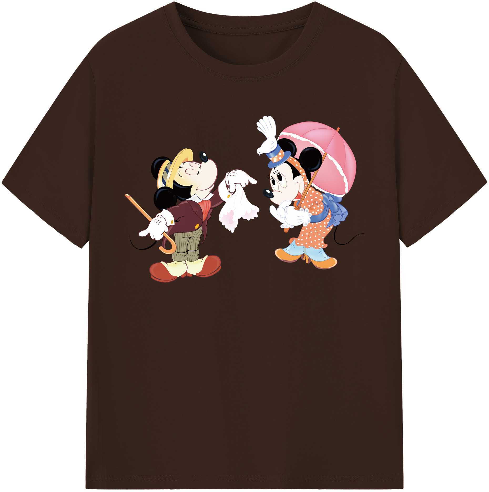 （画像用） ミッキーマウス Mickey Mouse 綿100％半袖Tシャツ（フロントプリント）