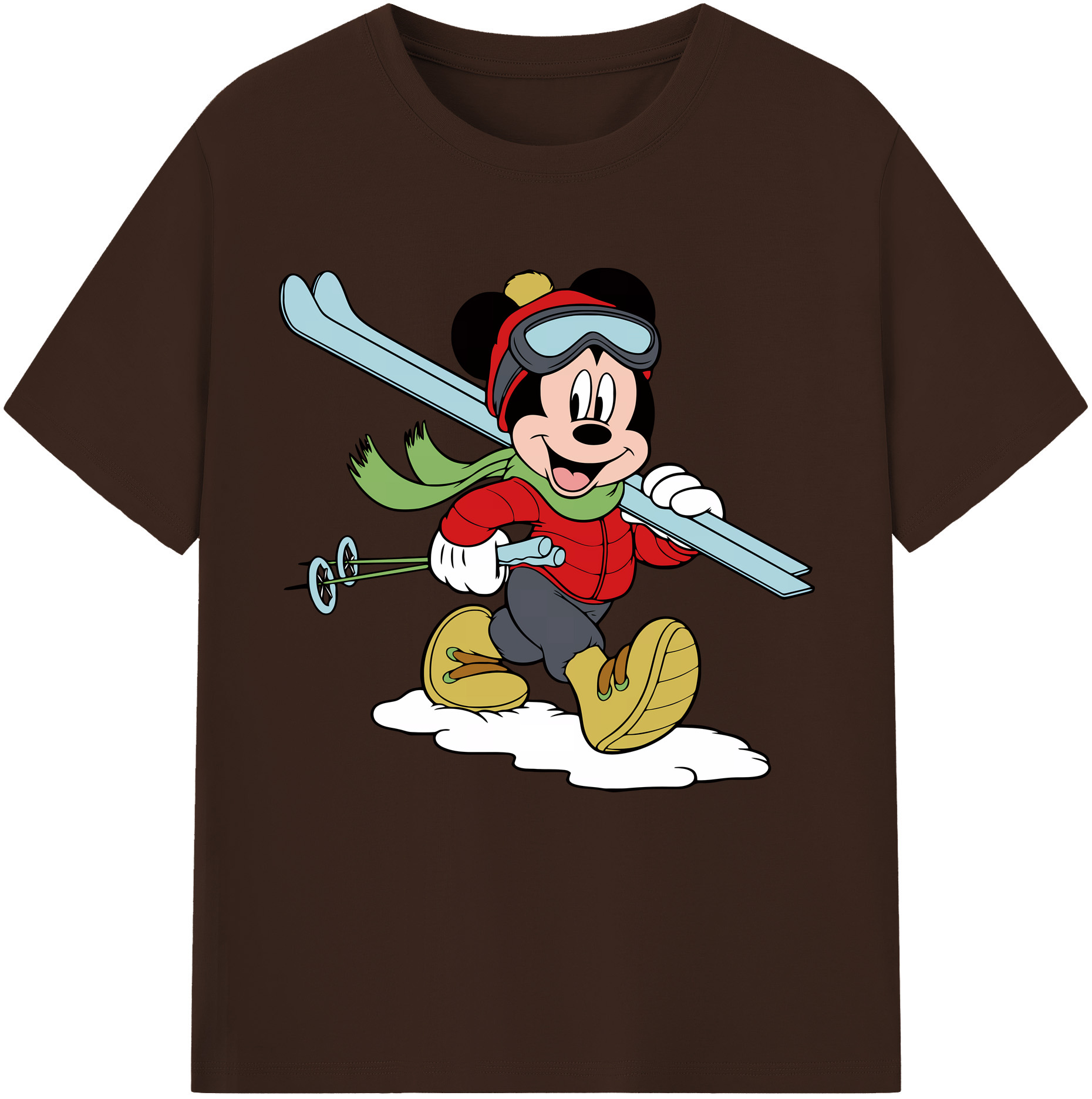 （画像用） ミッキーマウス Mickey Mouse 綿100％半袖Tシャツ（フロントプリント）
