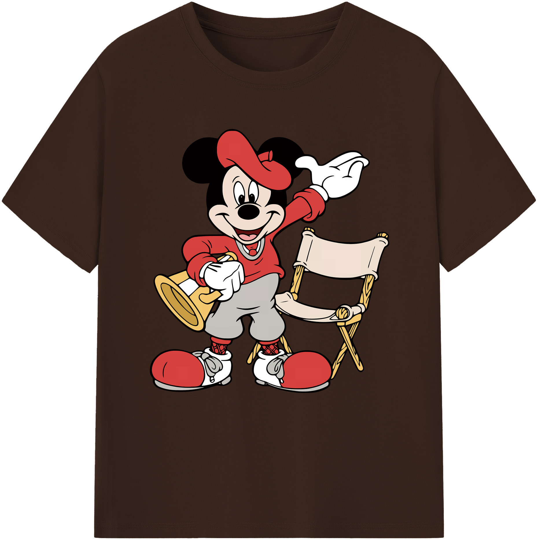 （画像用） ミッキーマウス Mickey Mouse 綿100％半袖Tシャツ（フロントプリント）