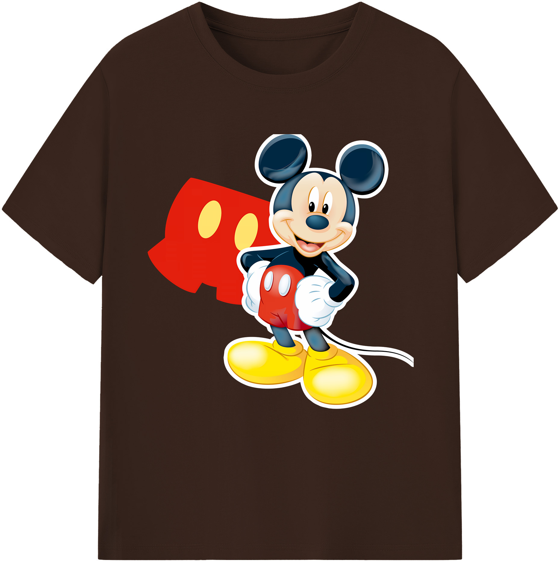 （画像用） ミッキーマウス Mickey Mouse 綿100％半袖Tシャツ（フロントプリント）