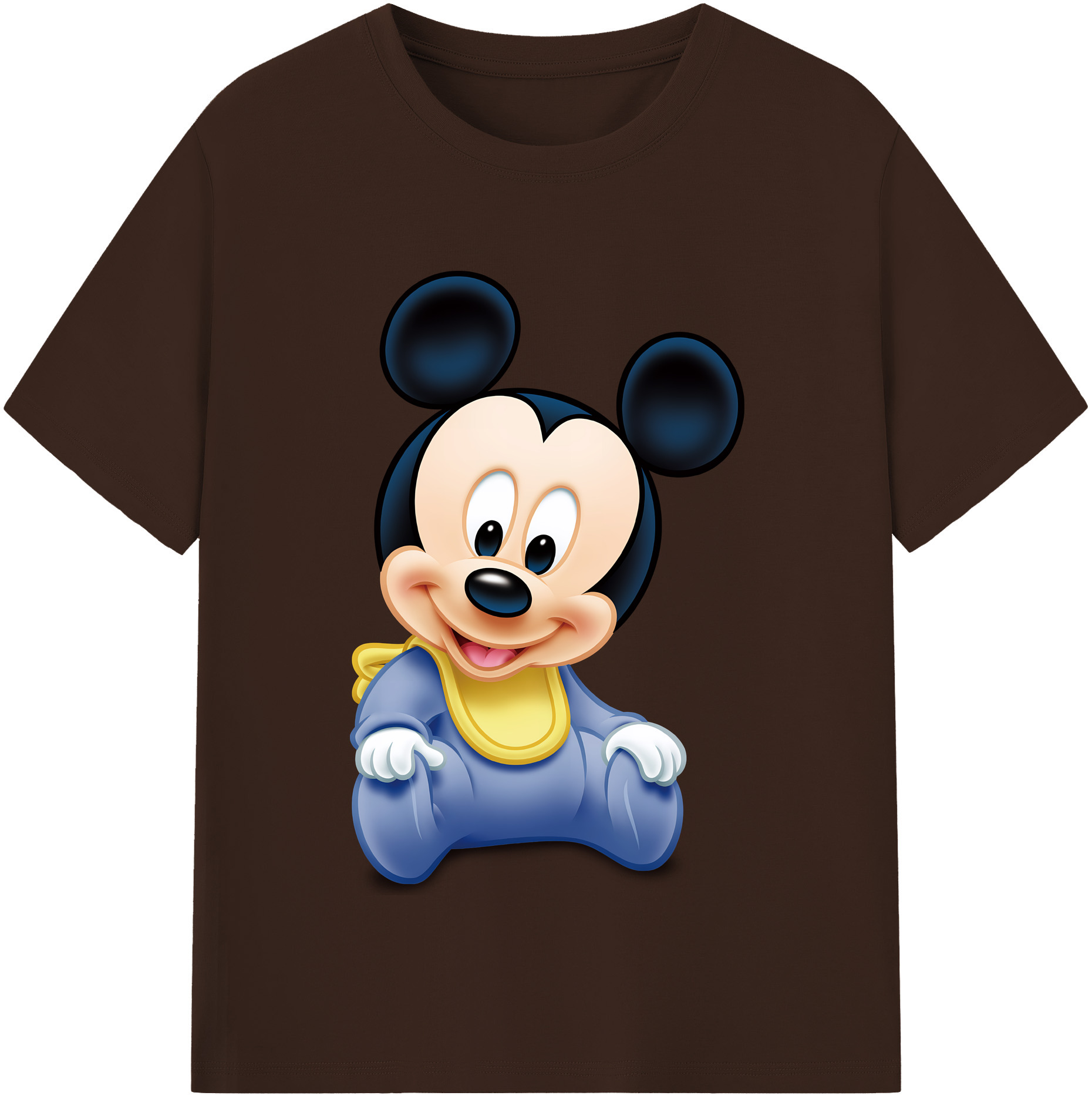 （画像用） ミッキーマウス Mickey Mouse 綿100％半袖Tシャツ（フロントプリント）