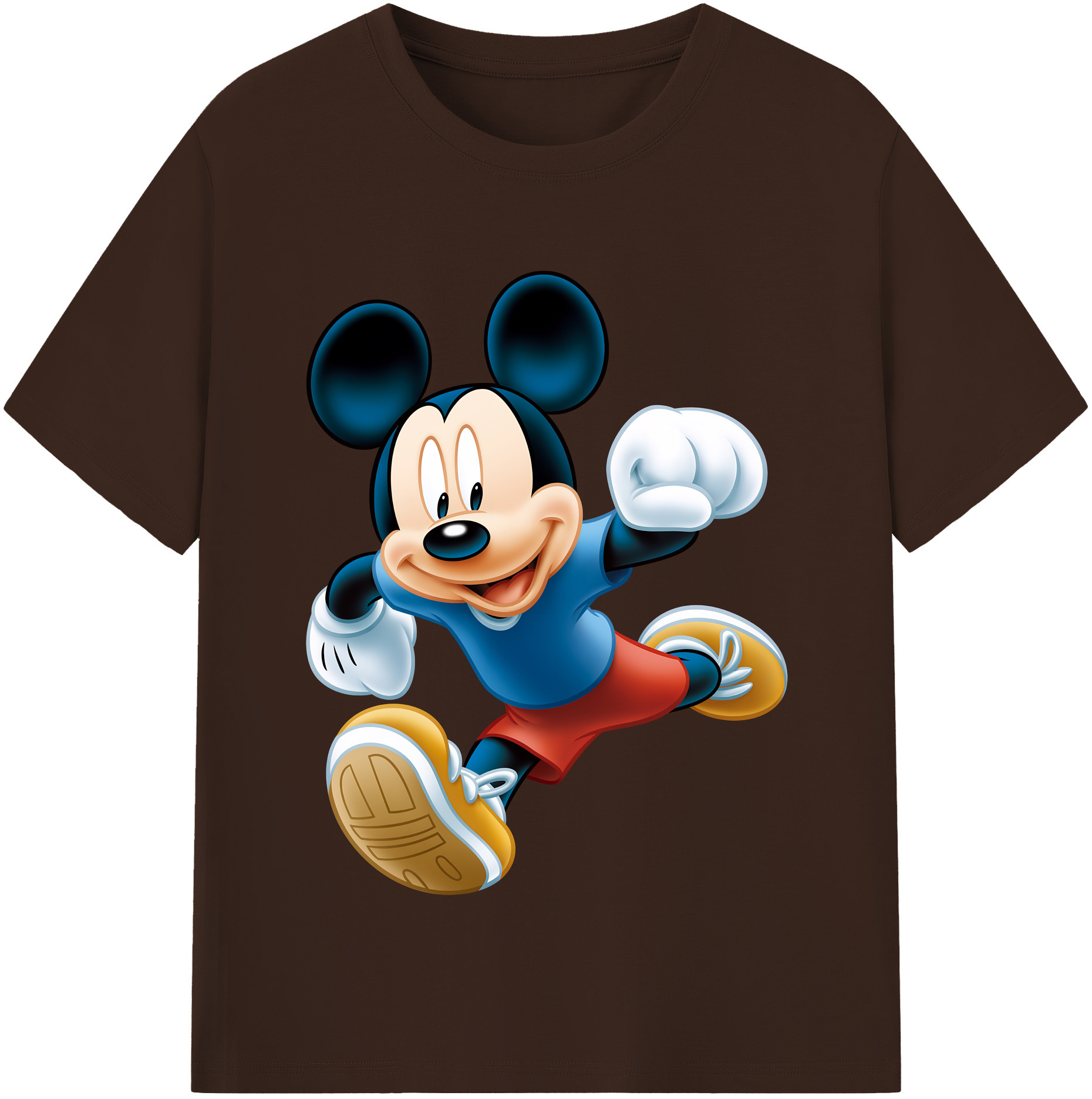 （画像用） ミッキーマウス Mickey Mouse 綿100％半袖Tシャツ（フロントプリント）