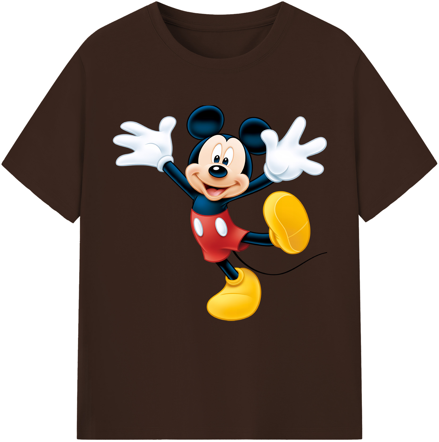 （画像用） ミッキーマウス Mickey Mouse 綿100％半袖Tシャツ（フロントプリント）