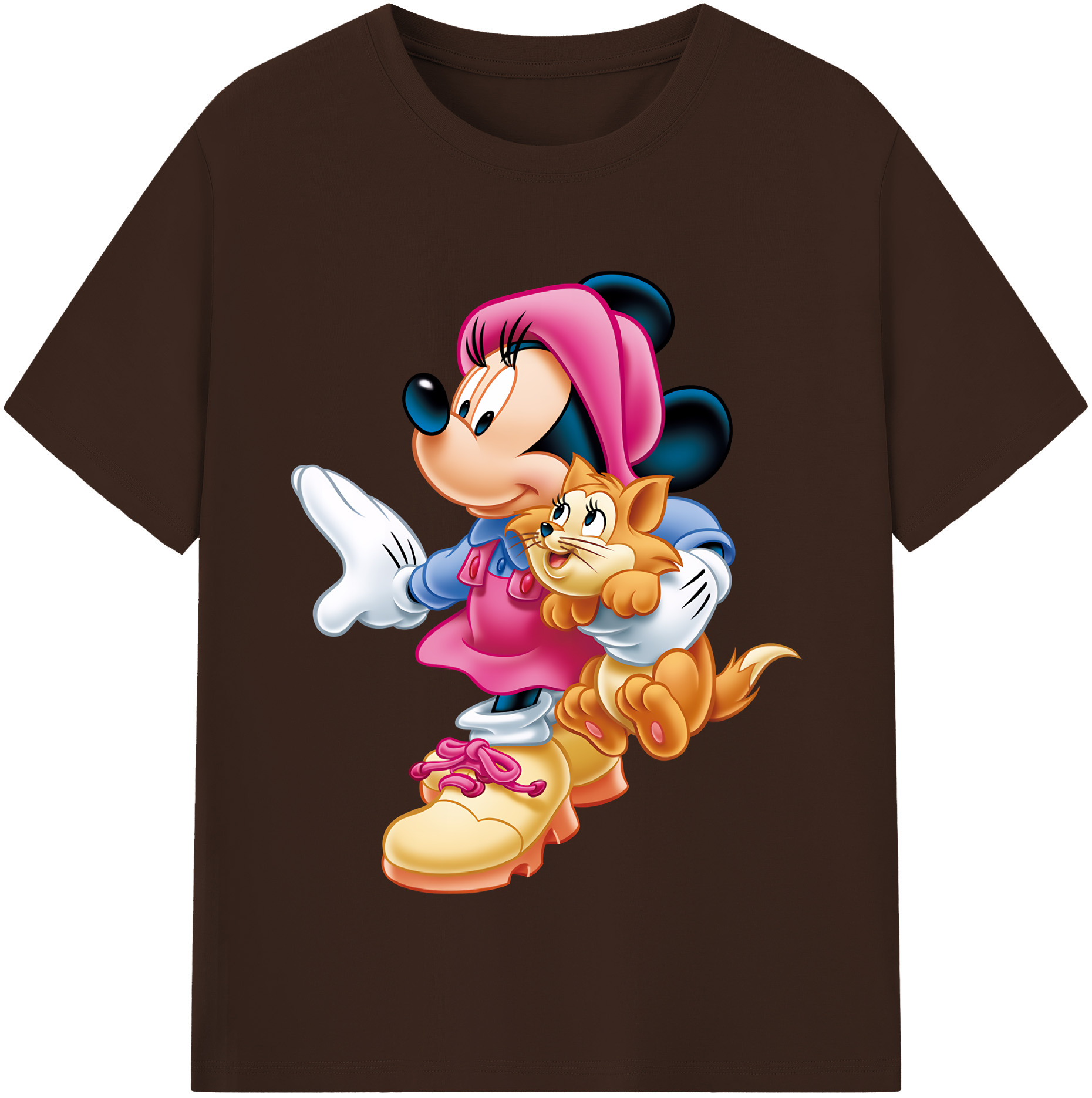 （画像用） ミッキーマウス Mickey Mouse 綿100％半袖Tシャツ（フロントプリント）