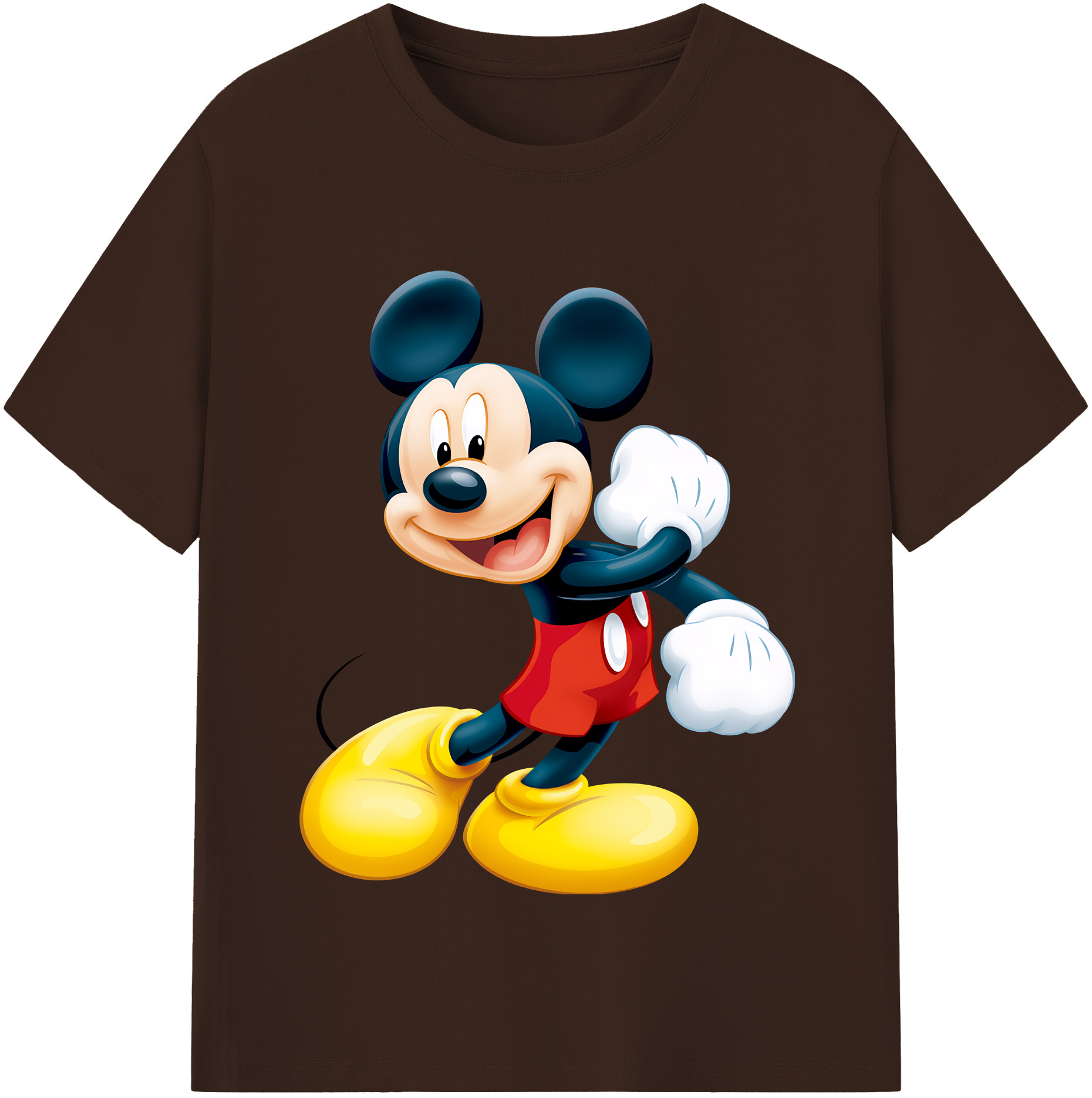 （画像用） ミッキーマウス Mickey Mouse 綿100％半袖Tシャツ（フロントプリント）