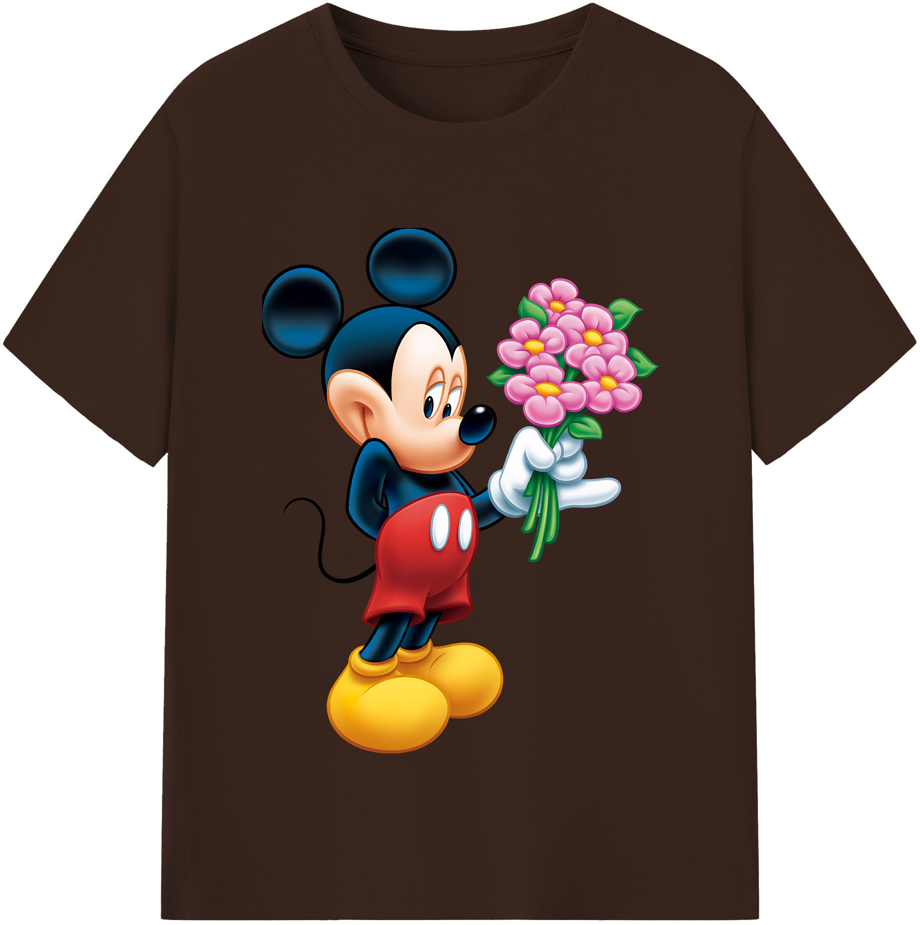 （画像用） ミッキーマウス Mickey Mouse 綿100％半袖Tシャツ（フロントプリント）