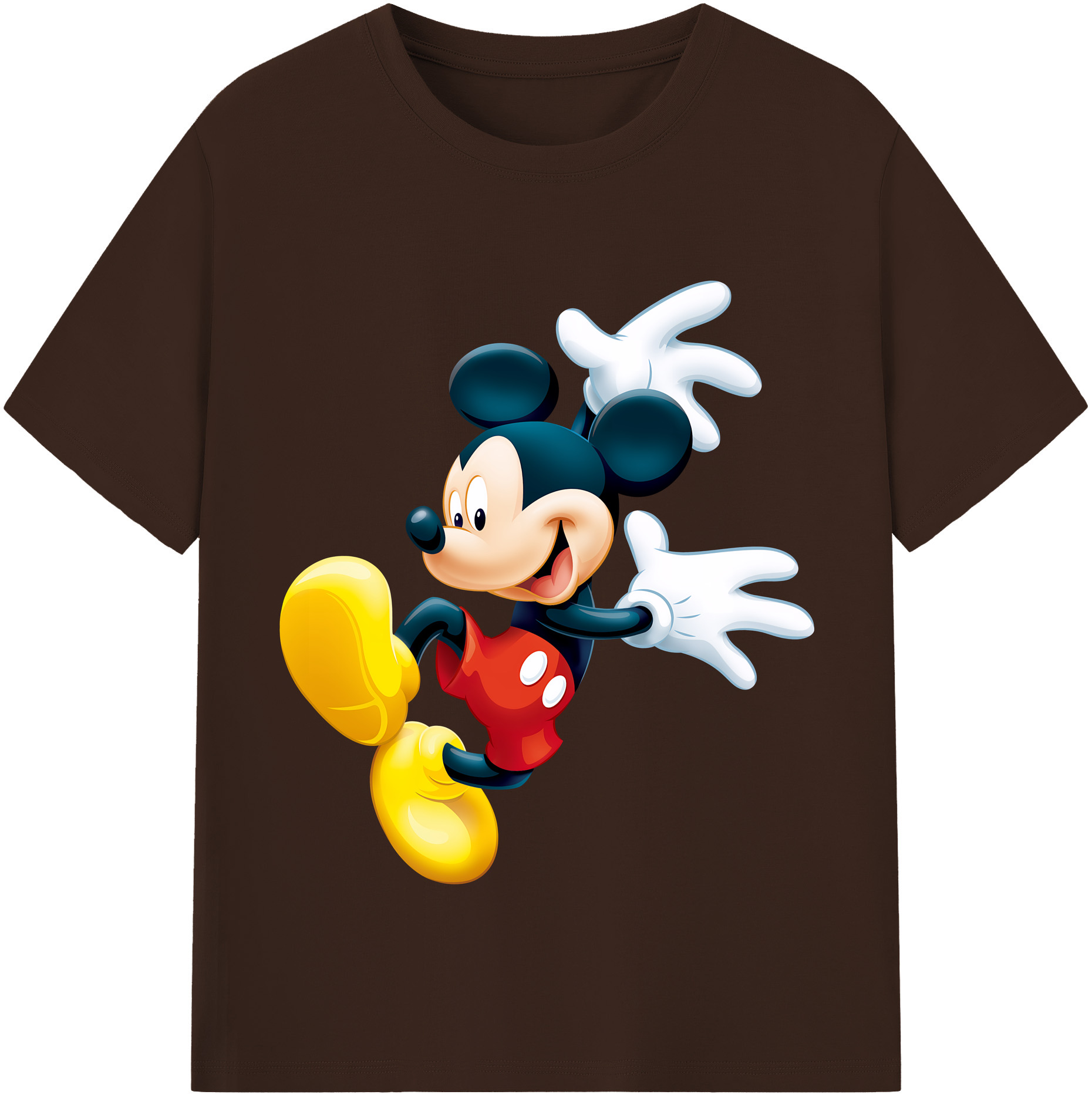 （画像用） ミッキーマウス Mickey Mouse 綿100％半袖Tシャツ（フロントプリント）
