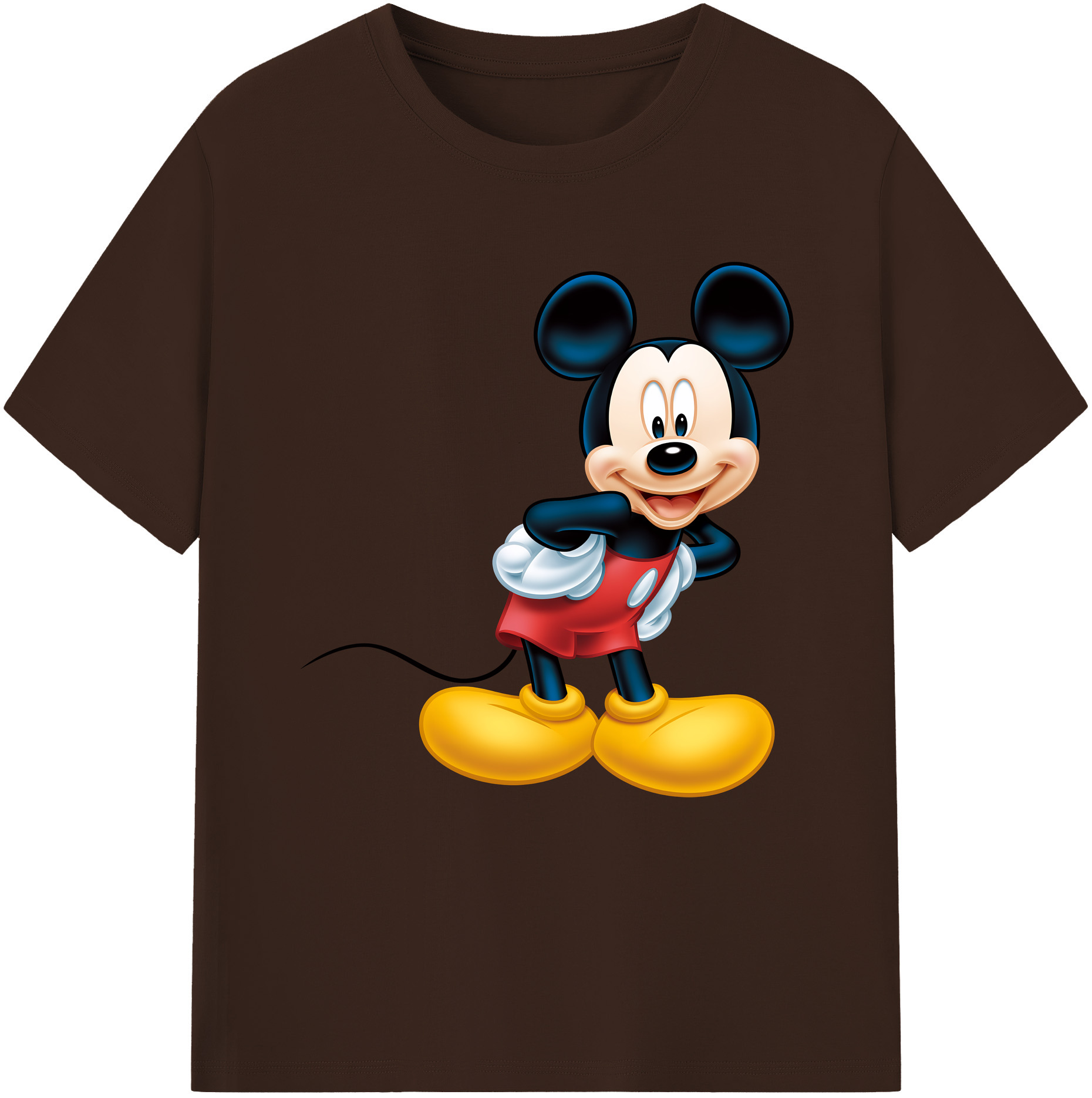 （画像用） ミッキーマウス Mickey Mouse 綿100％半袖Tシャツ（フロントプリント）