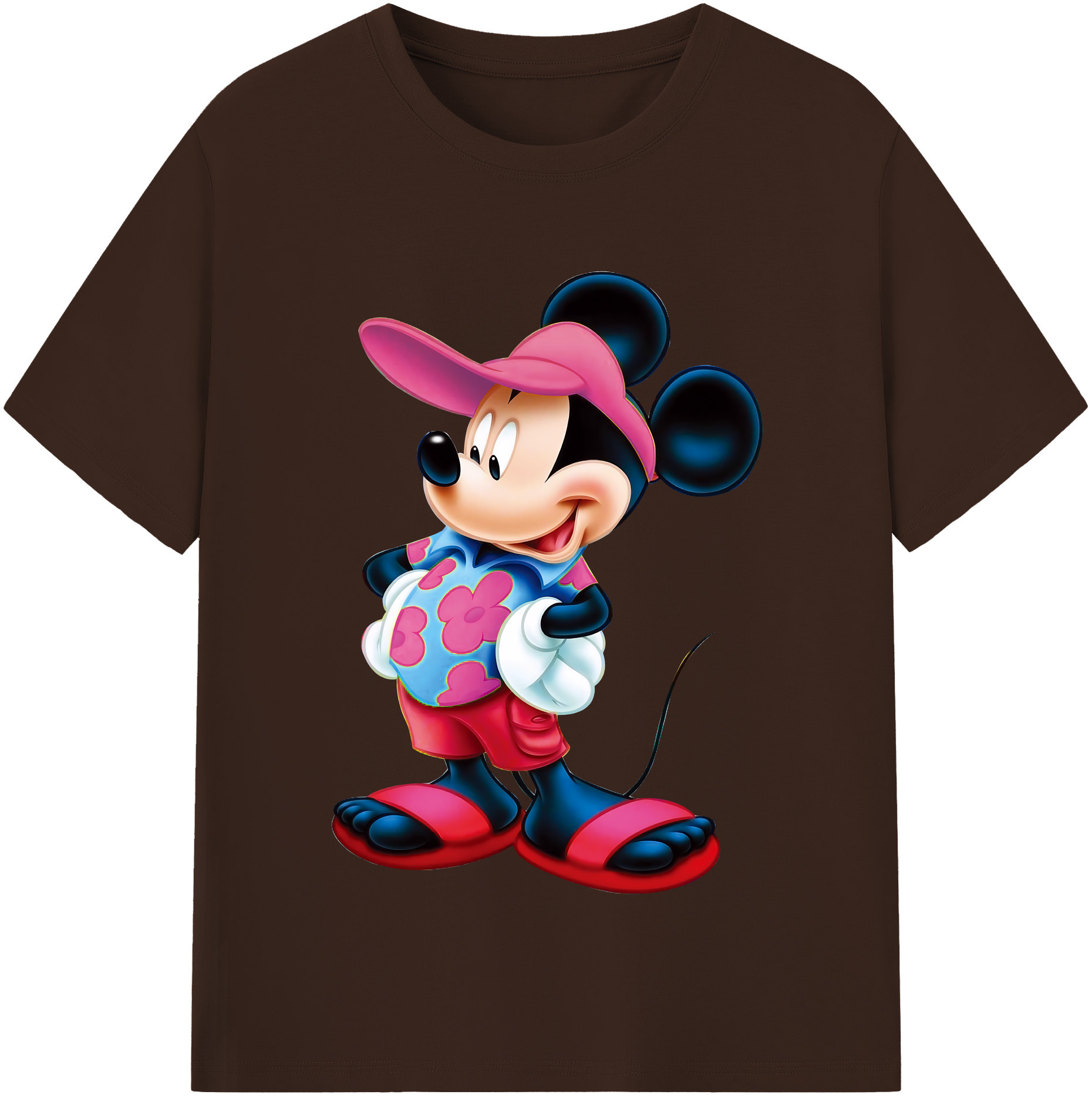 （画像用） ミッキーマウス Mickey Mouse 綿100％半袖Tシャツ（フロントプリント）