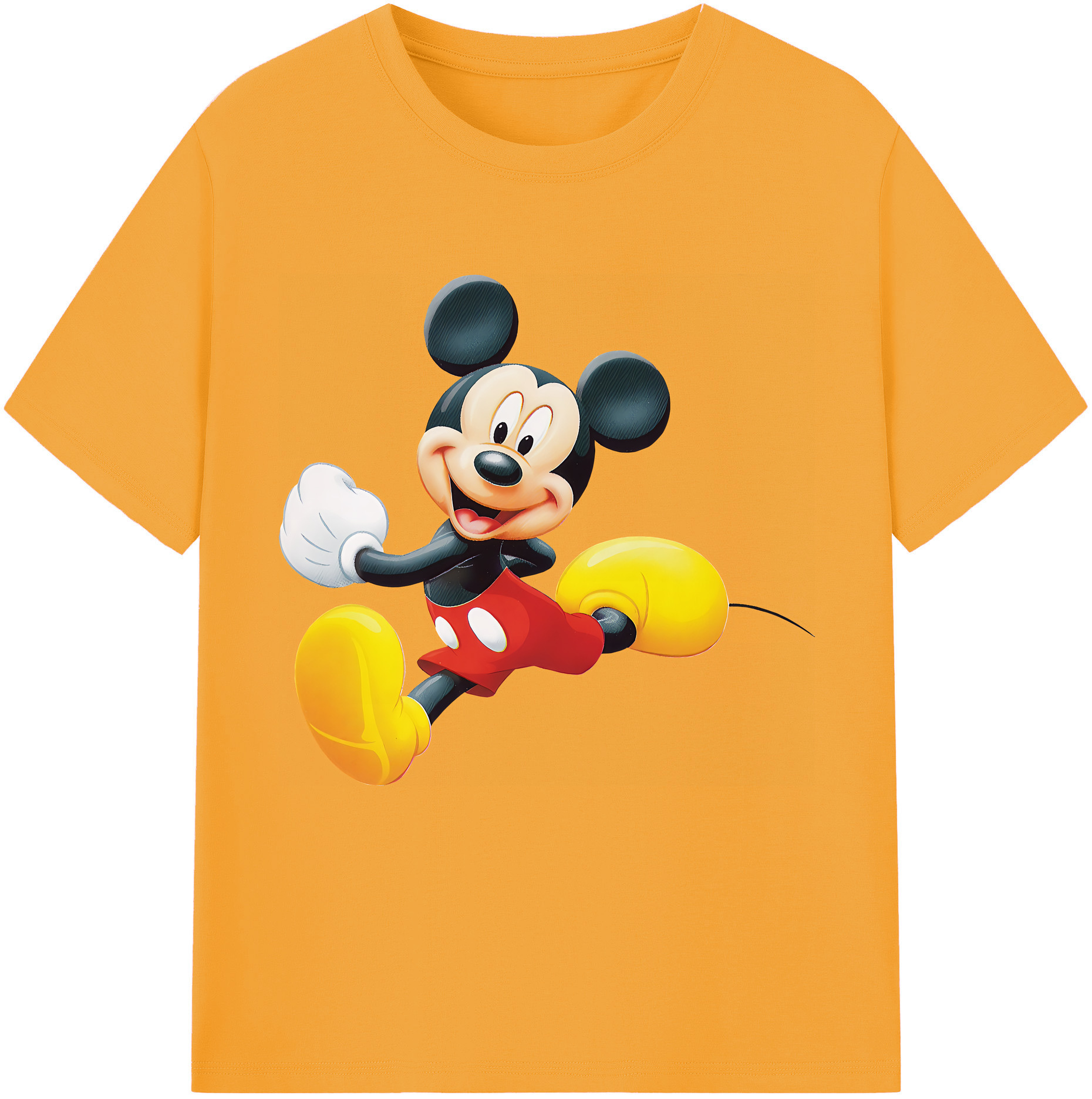 （画像用） ミッキーマウス Mickey Mouse 綿100％半袖Tシャツ（フロントプリント）