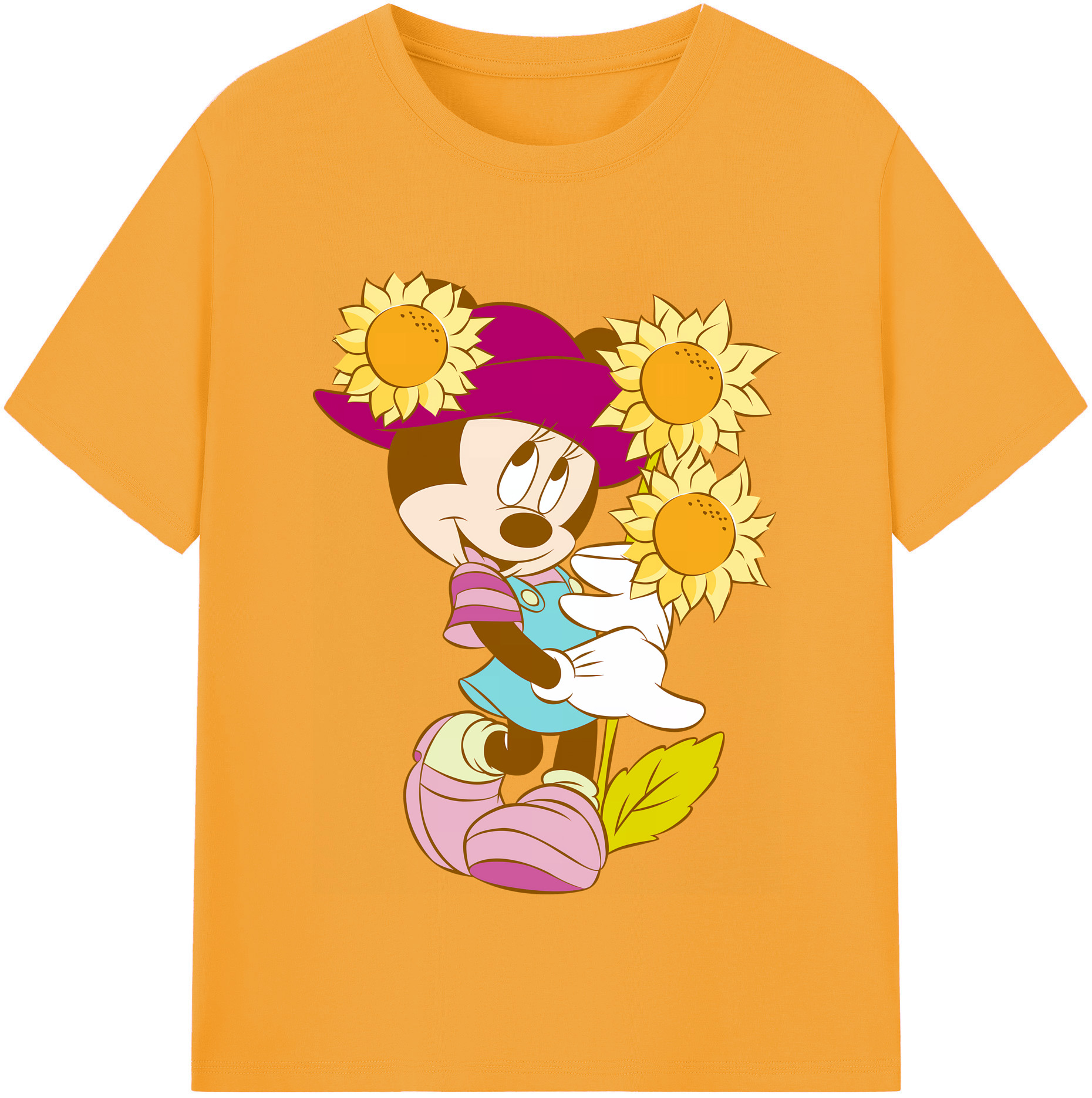 （画像用） ミッキーマウス Mickey Mouse 綿100％半袖Tシャツ（フロントプリント）