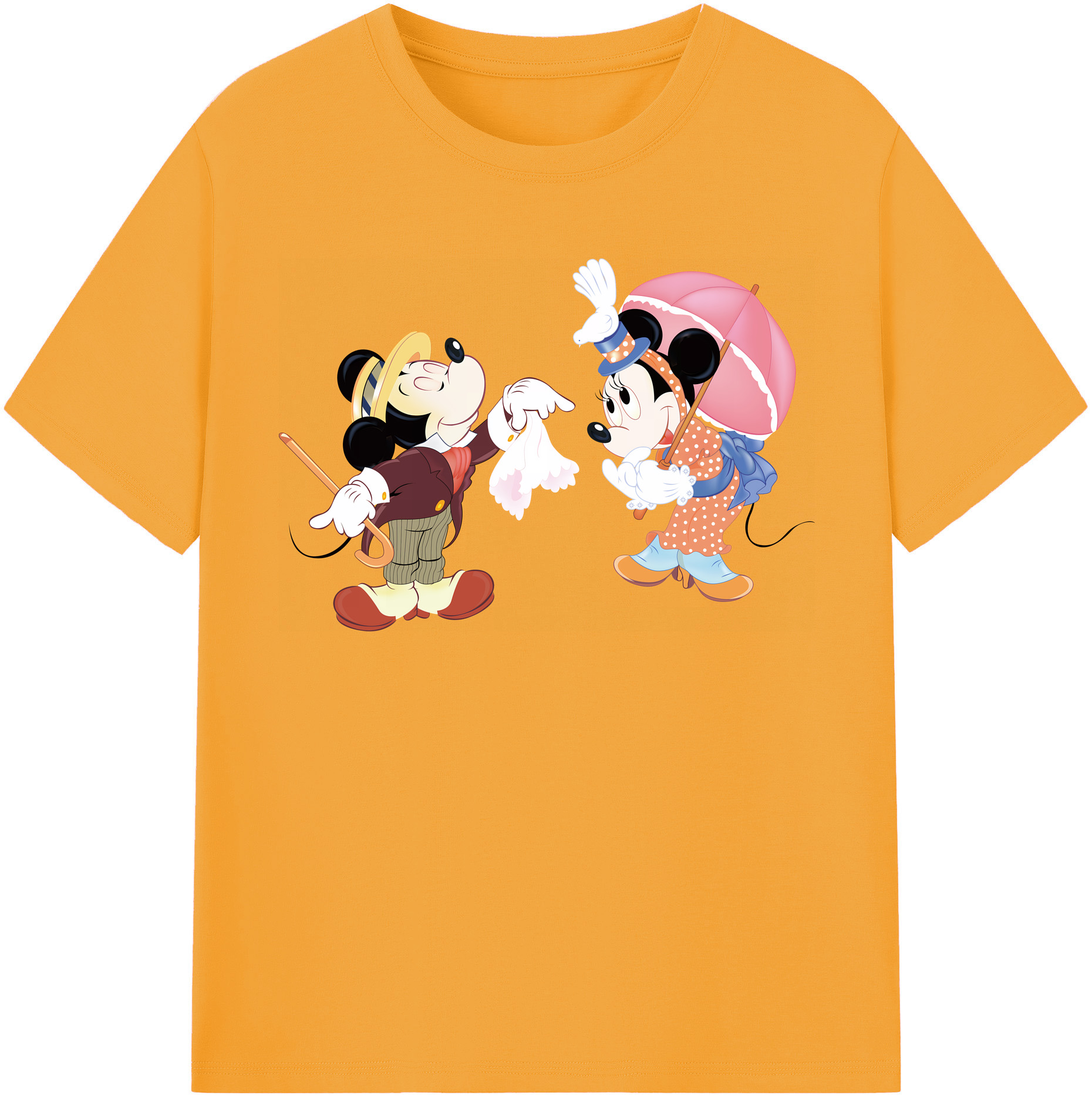 （画像用） ミッキーマウス Mickey Mouse 綿100％半袖Tシャツ（フロントプリント）