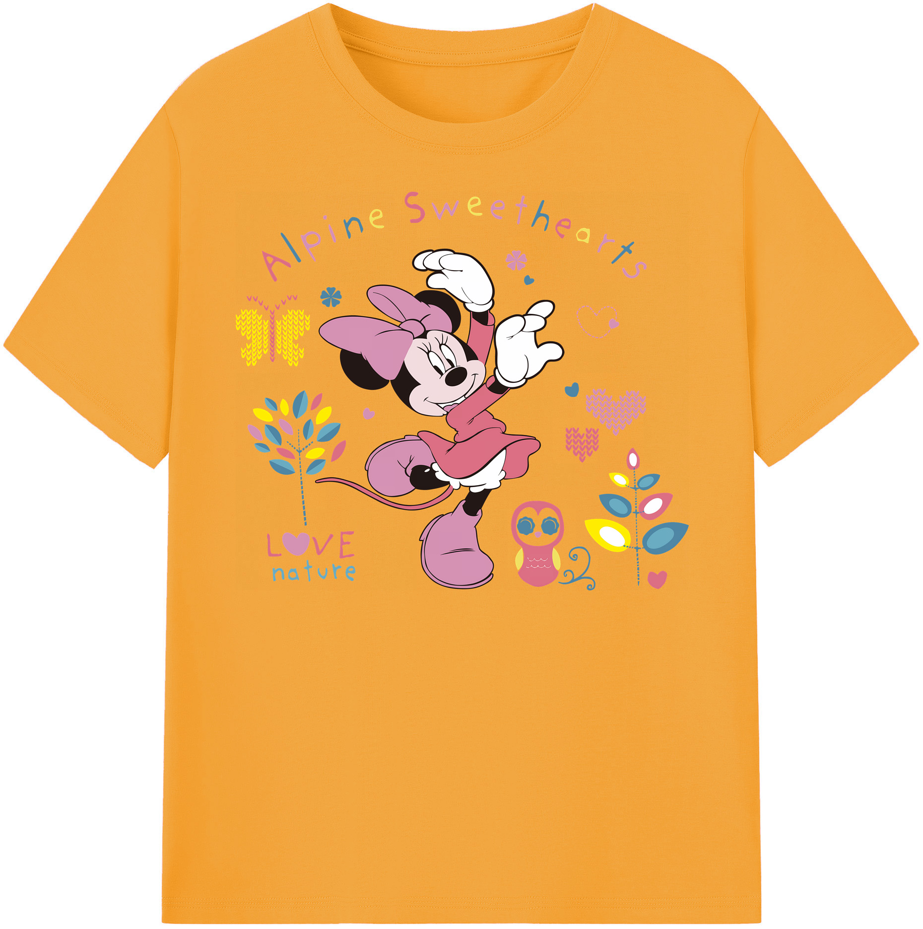 （画像用） ミッキーマウス Mickey Mouse 綿100％半袖Tシャツ（フロントプリント）
