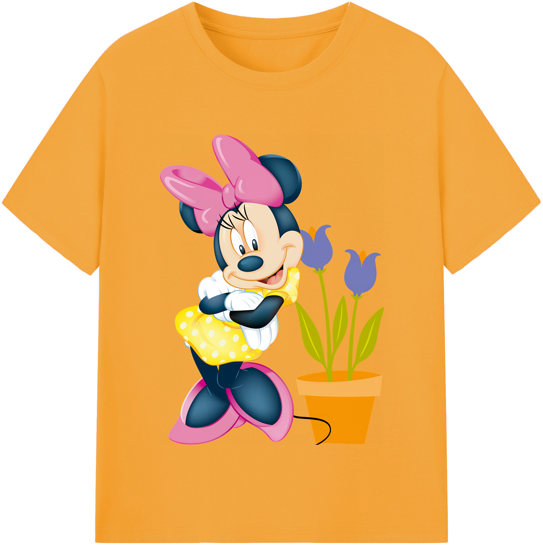 （画像用） ミッキーマウス Mickey Mouse 綿100％半袖Tシャツ（フロントプリント）