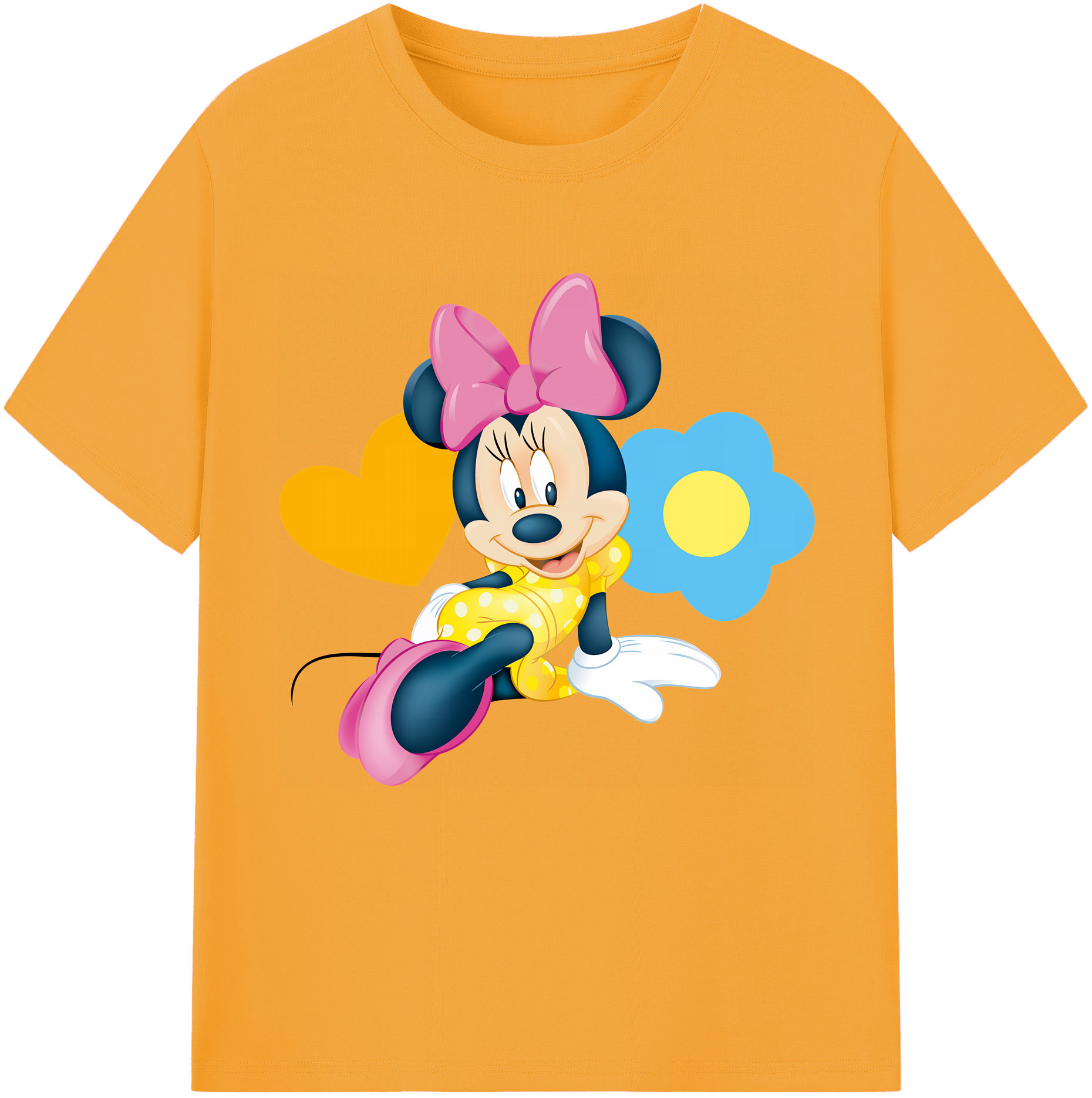 （画像用） ミッキーマウス Mickey Mouse 綿100％半袖Tシャツ（フロントプリント）