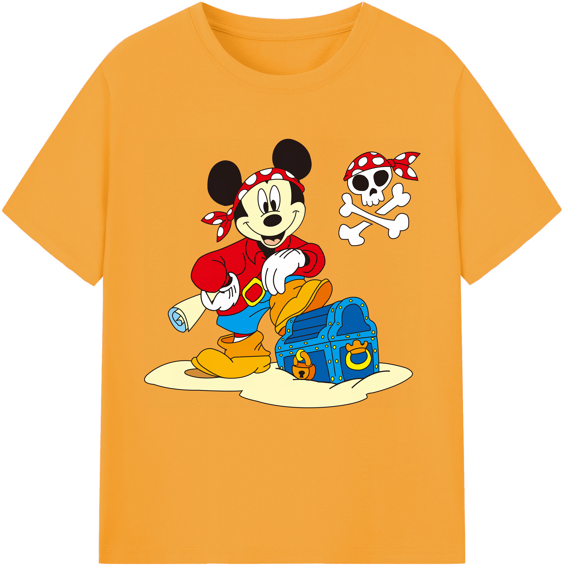 （画像用） ミッキーマウス Mickey Mouse 綿100％半袖Tシャツ（フロントプリント）