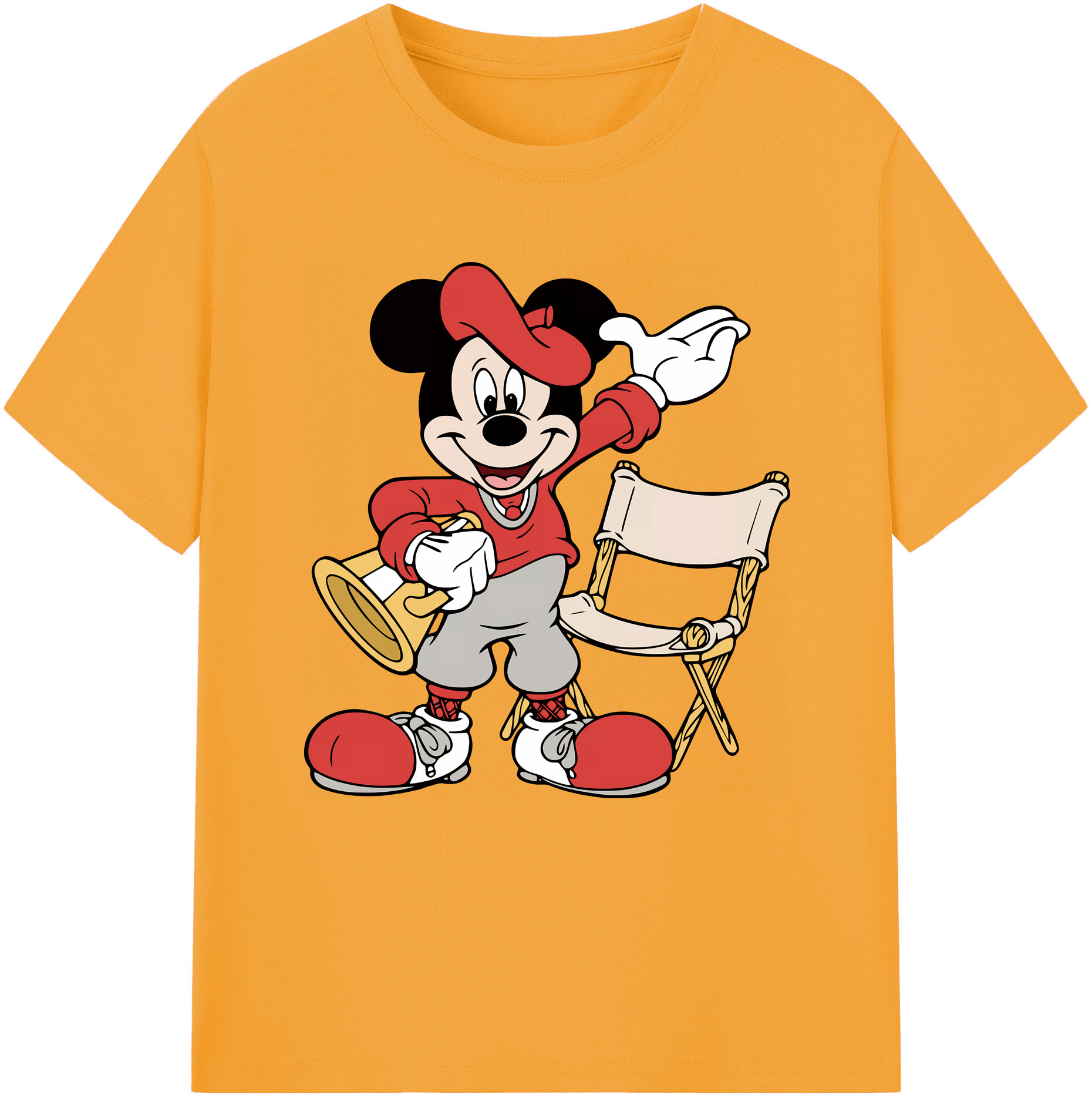 （画像用） ミッキーマウス Mickey Mouse 綿100％半袖Tシャツ（フロントプリント）