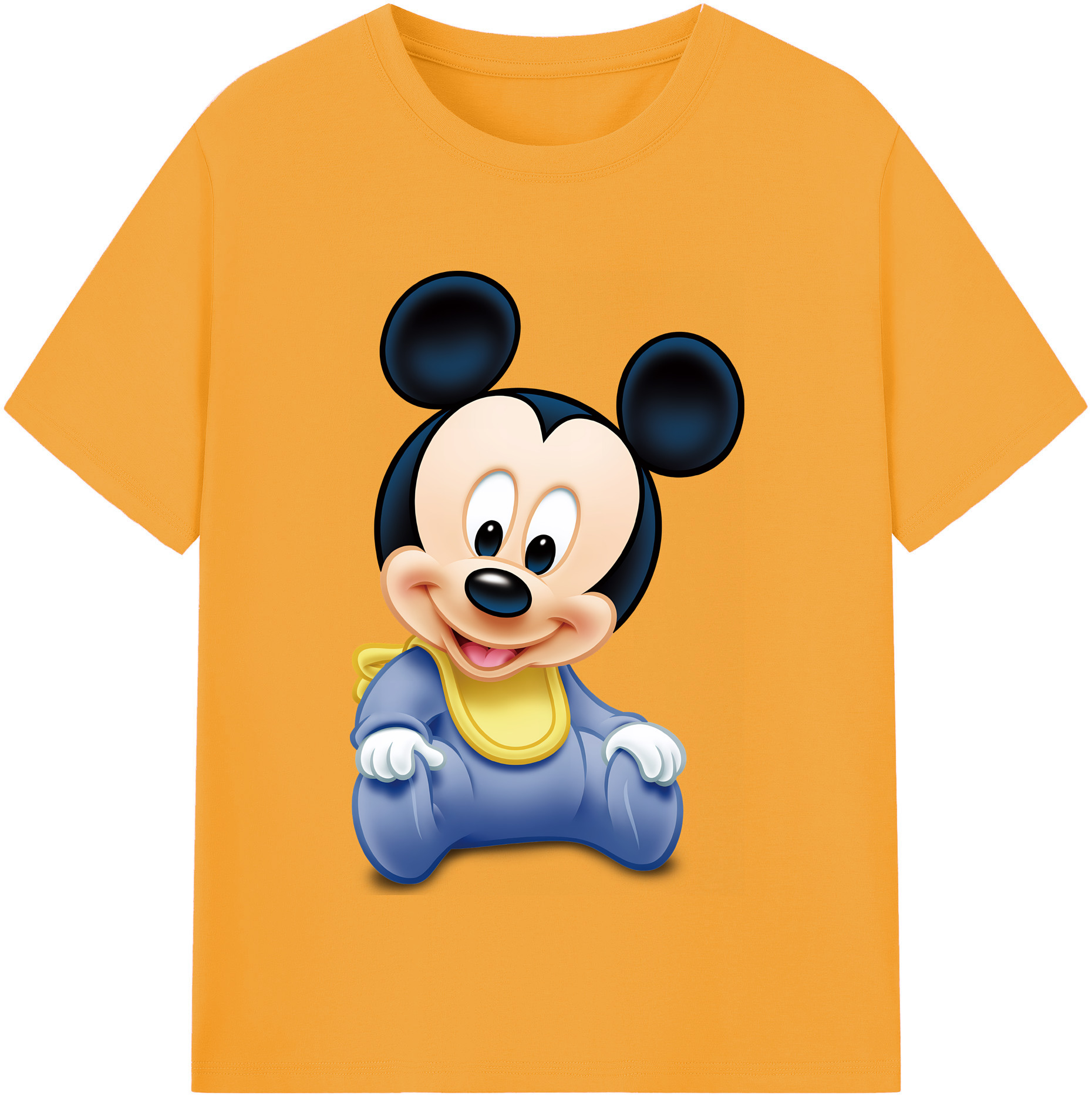 （画像用） ミッキーマウス Mickey Mouse 綿100％半袖Tシャツ（フロントプリント）
