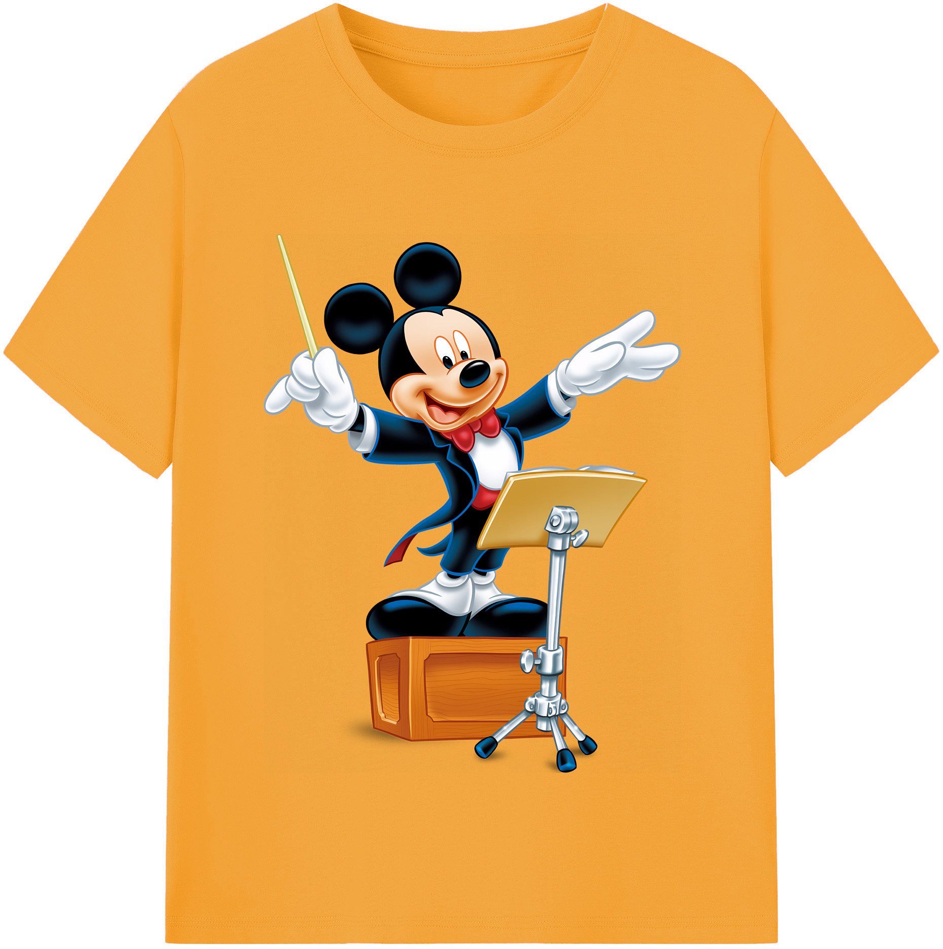 （画像用） ミッキーマウス Mickey Mouse 綿100％半袖Tシャツ（フロントプリント）
