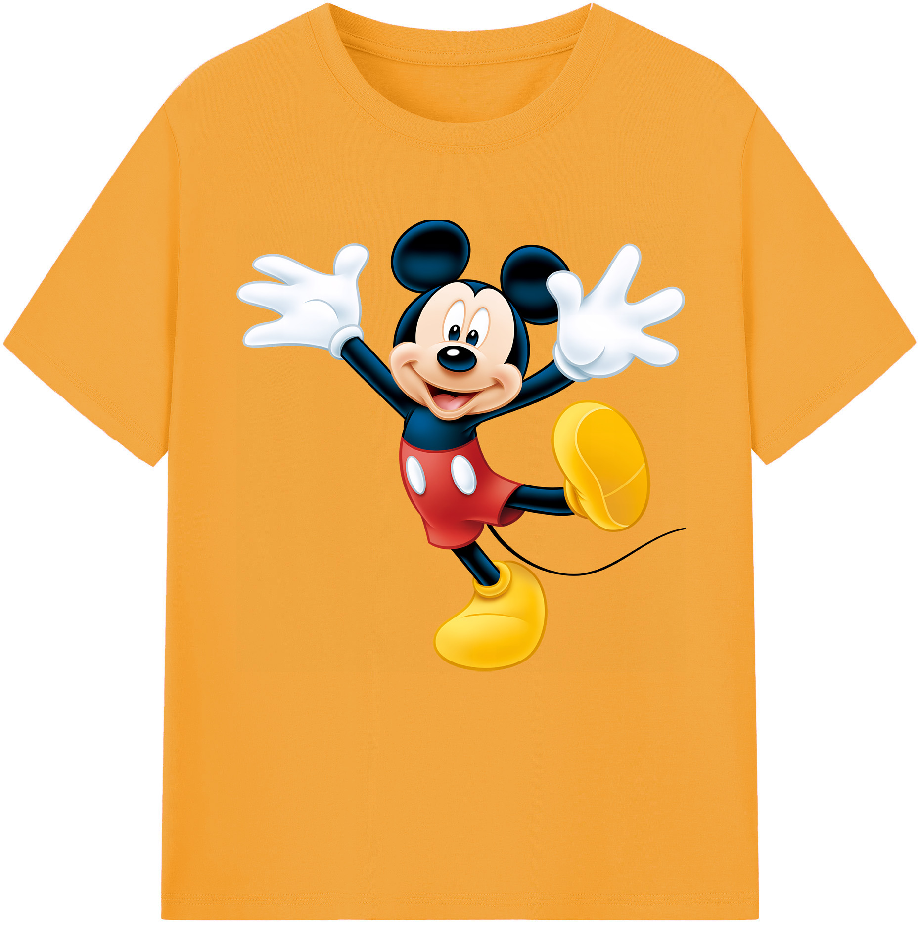 （画像用） ミッキーマウス Mickey Mouse 綿100％半袖Tシャツ（フロントプリント）