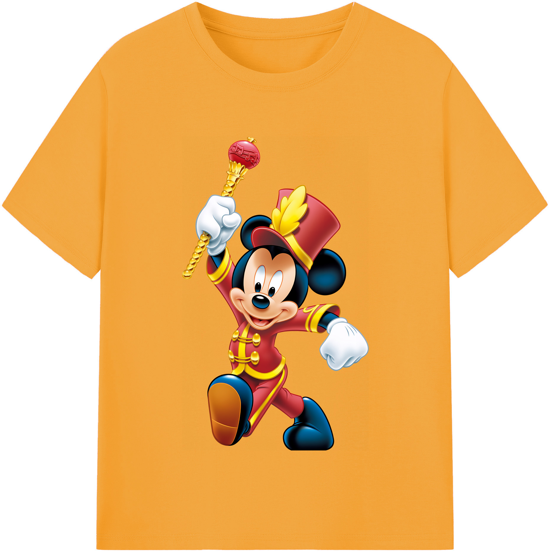 （画像用） ミッキーマウス Mickey Mouse 綿100％半袖Tシャツ（フロントプリント）