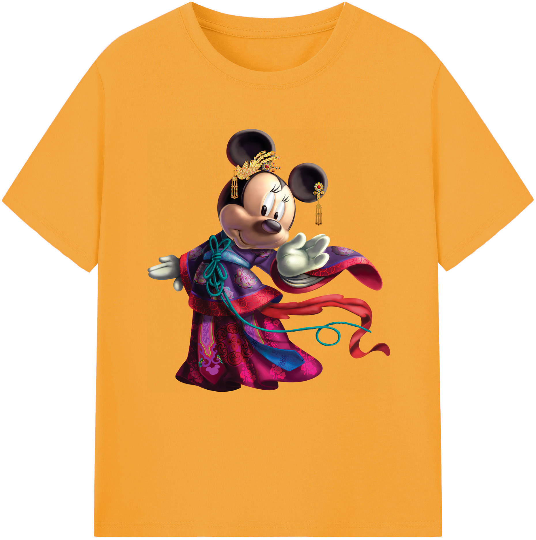 （画像用） ミッキーマウス Mickey Mouse 綿100％半袖Tシャツ（フロントプリント）